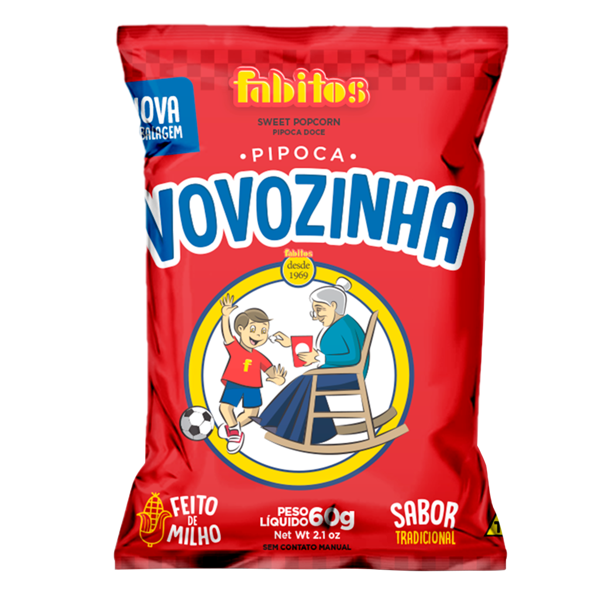Pipoca Doce Vovozinha Fabitos Pacote 60g