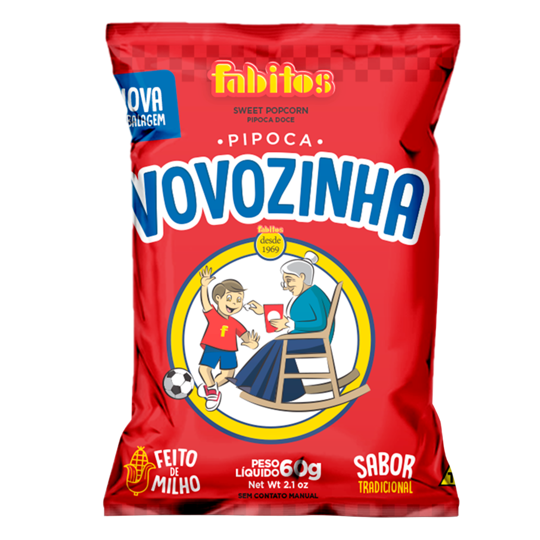 Pipoca Doce Vovozinha Fabitos Pacote 60g