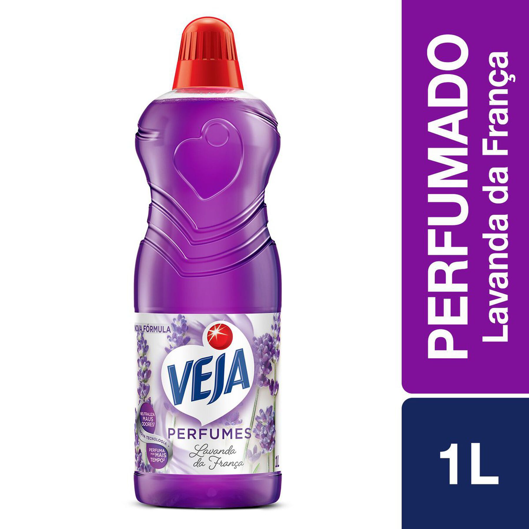 Limpador Perfumado Lavanda da França Veja Perfumes Frasco 1l Leve Mais Pague Menos