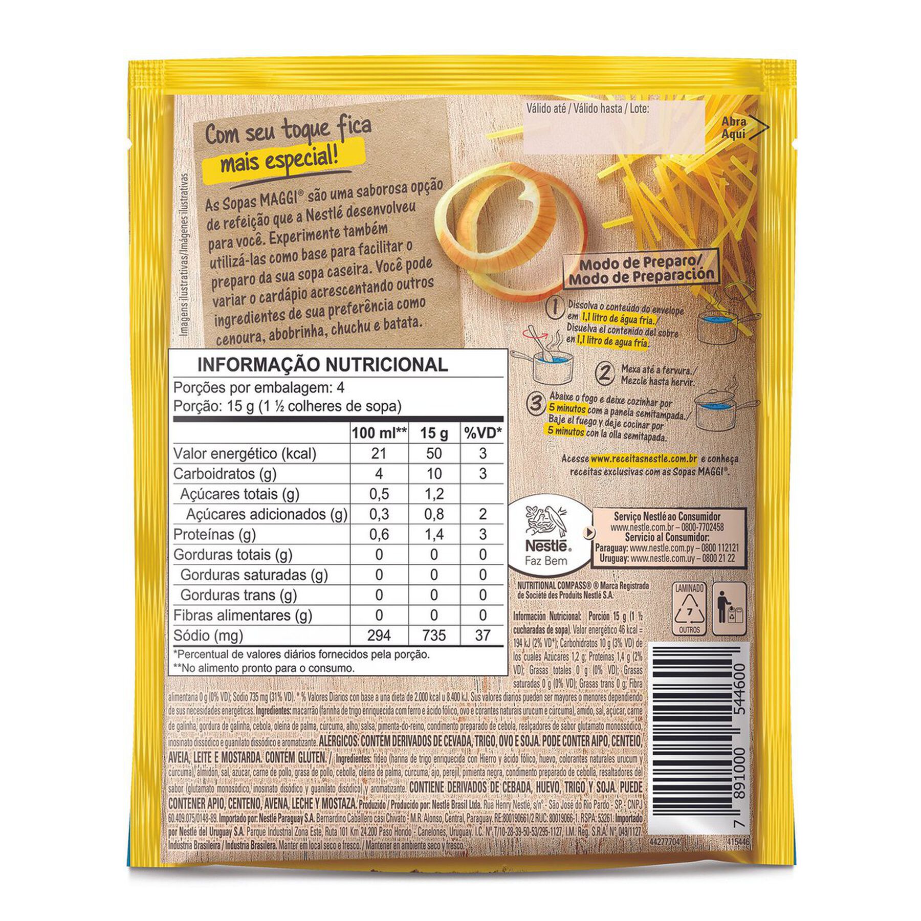 Sopa Maggi Galinha com Fidelini 60g