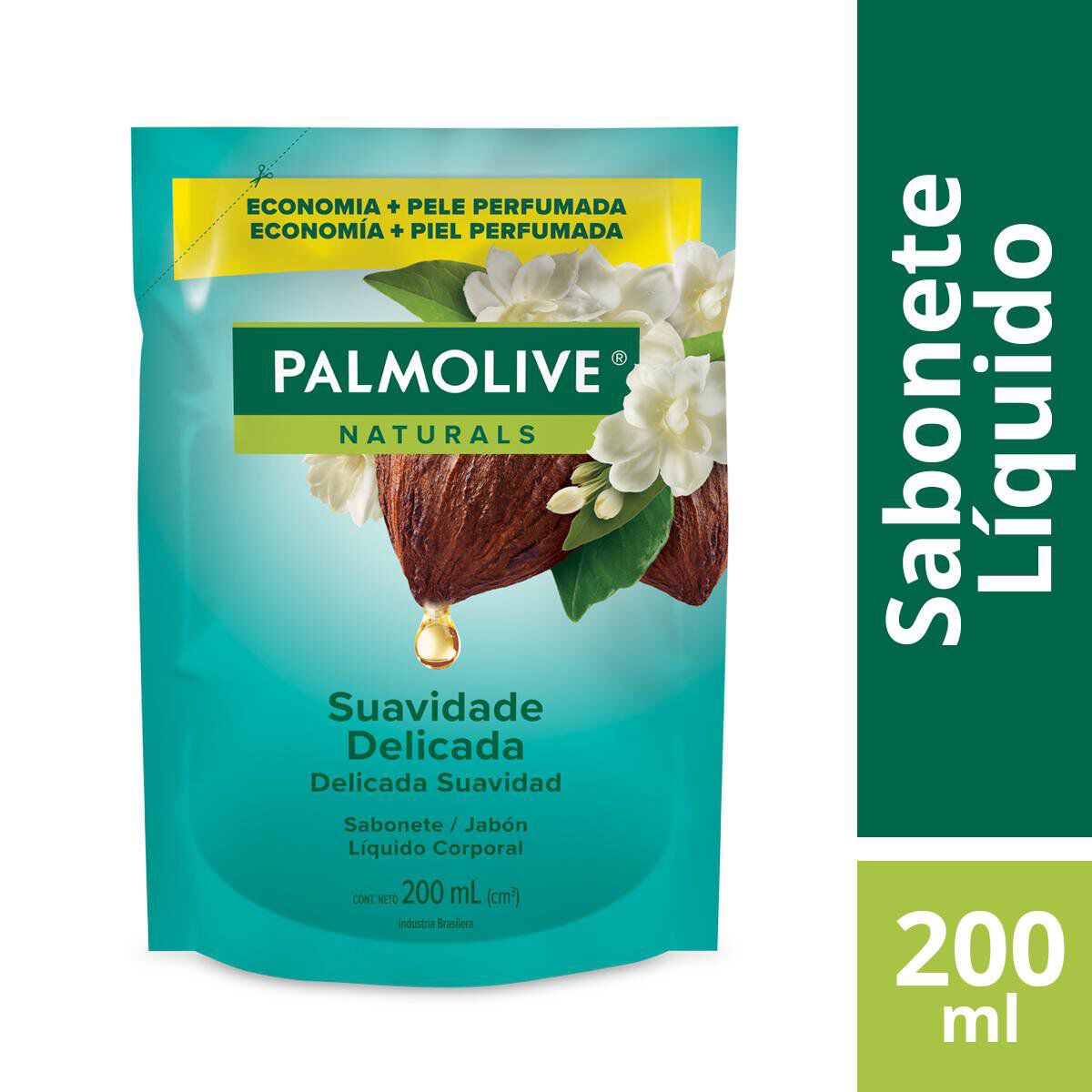 Sabonete L&iacute;quido Suavidade Delicada Palmolive Naturals Sach&ecirc; 200ml Refil
