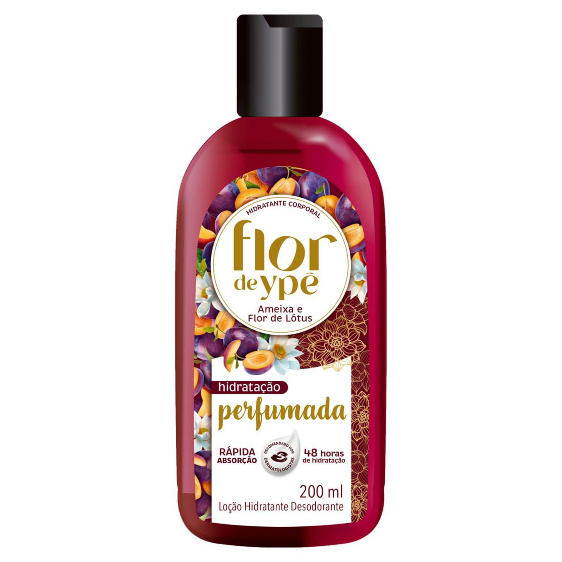 Hidratante Lo&ccedil;&atilde;o Desodorante Ameixa e Flor de L&oacute;tus Flor de Yp&ecirc; Frasco 200ml