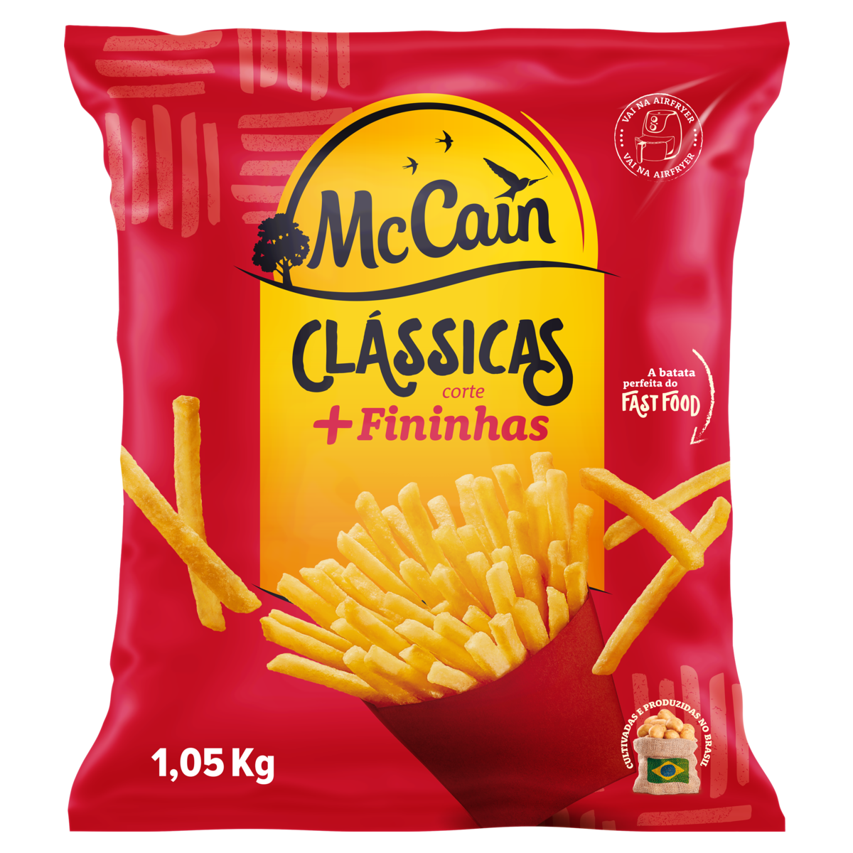 Batata Palito + Fininha Cl&aacute;ssicas McCain Pacote 1,05kg