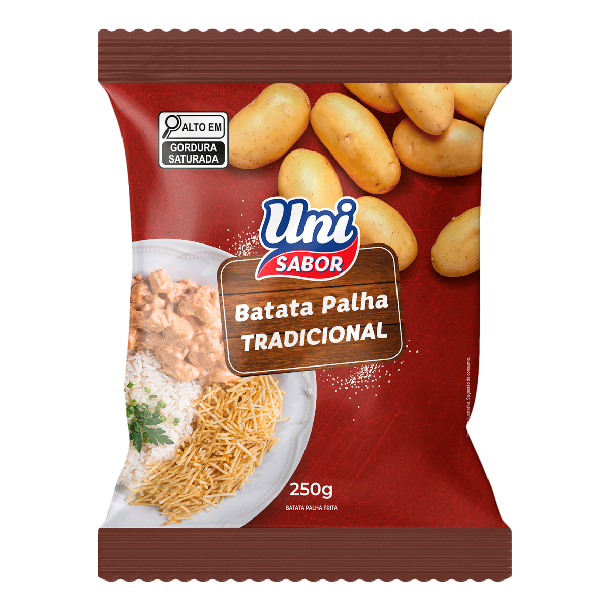Batata Palha Tradicional Uni Sabor 250g