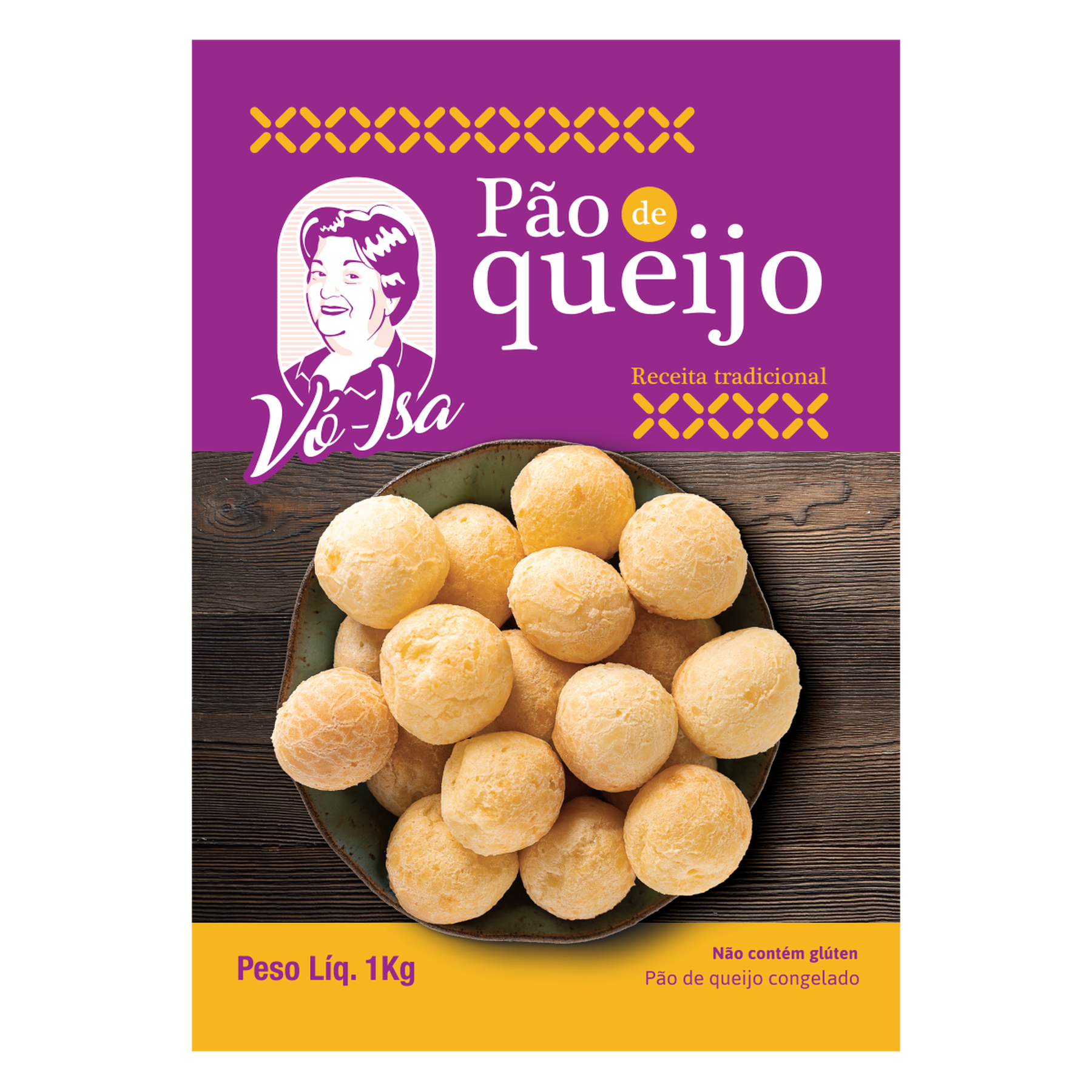 P&atilde;o de Queijo Coquetel V&oacute; Isa Pacote 500g
