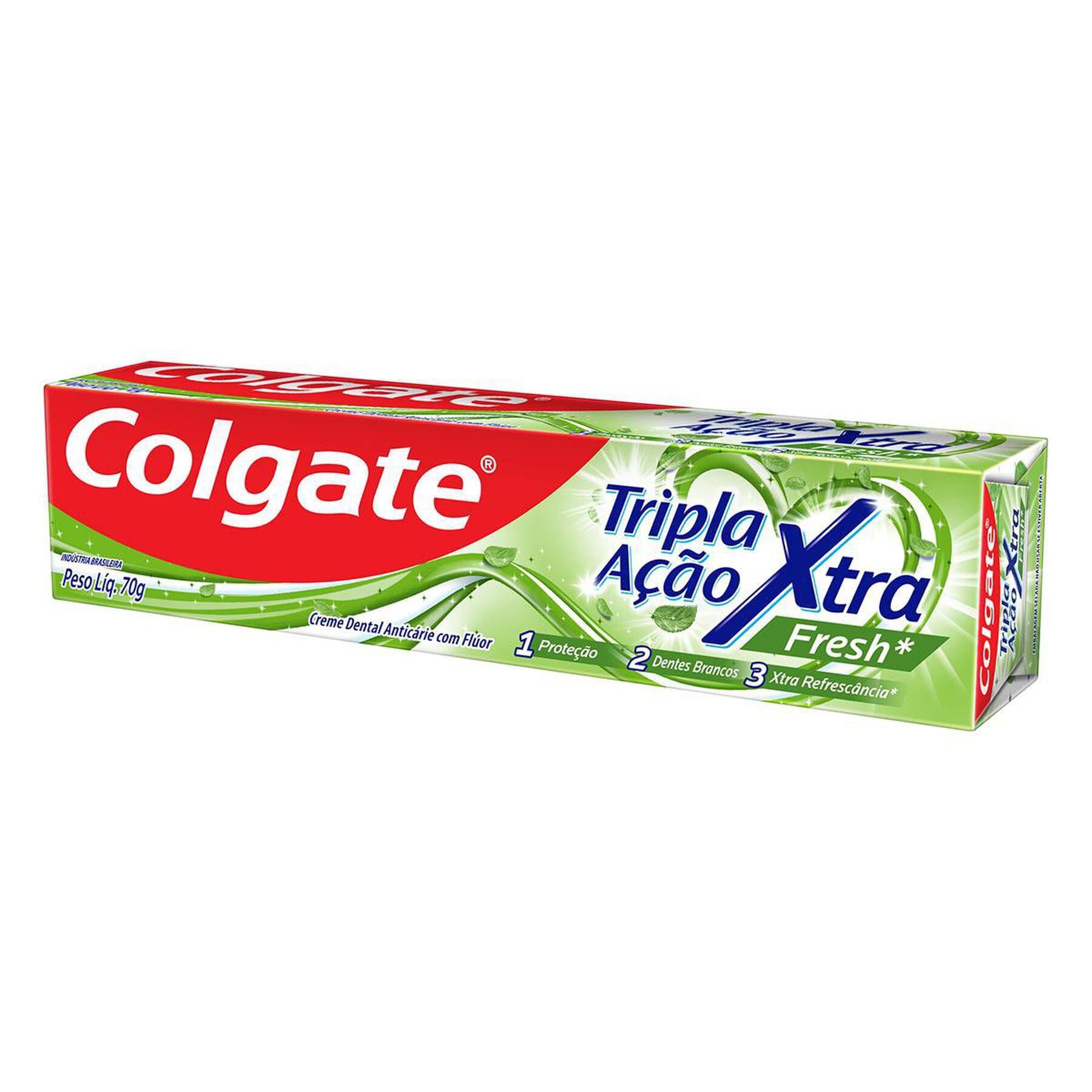 Creme Dental Xtra Fresh Colgate Tripla A&ccedil;&atilde;o Caixa 70g
