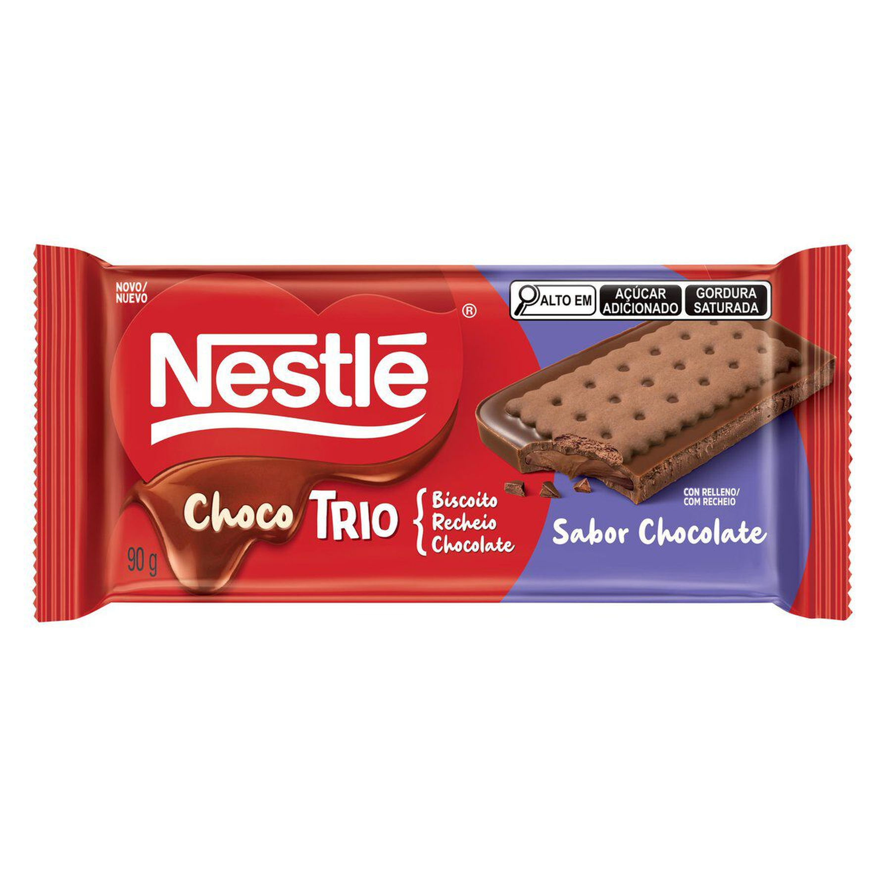 Chocolate Chocotrio Chocolate Nestl&eacute; Pacote 90g