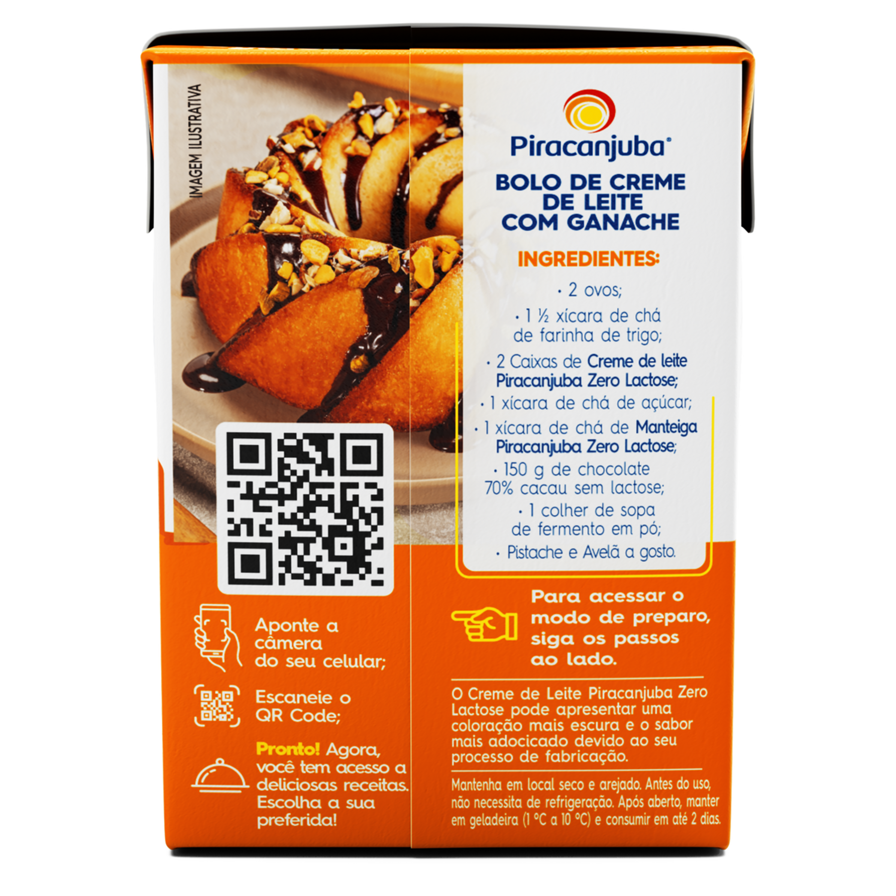 Creme de Leite UHT Homogeneizado Zero Lactose Piracanjuba Caixa 200g