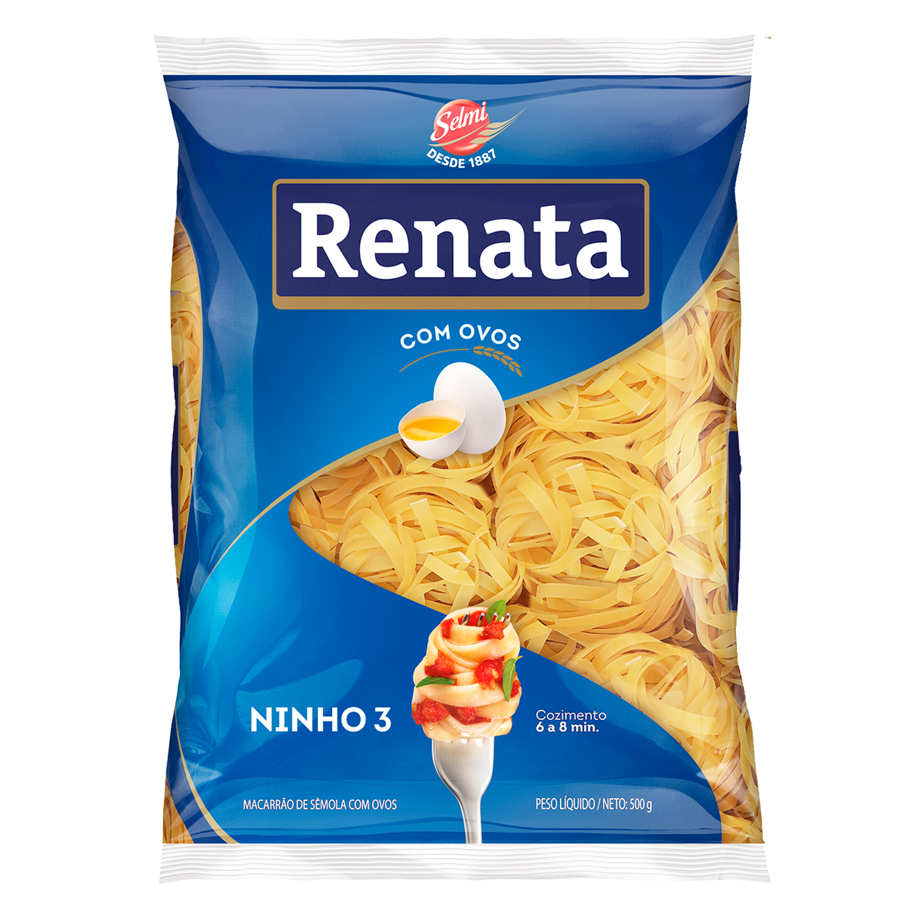 Macarr&atilde;o de S&ecirc;mola com Ovos Ninho 3 Renata Pacote 500g&nbsp;