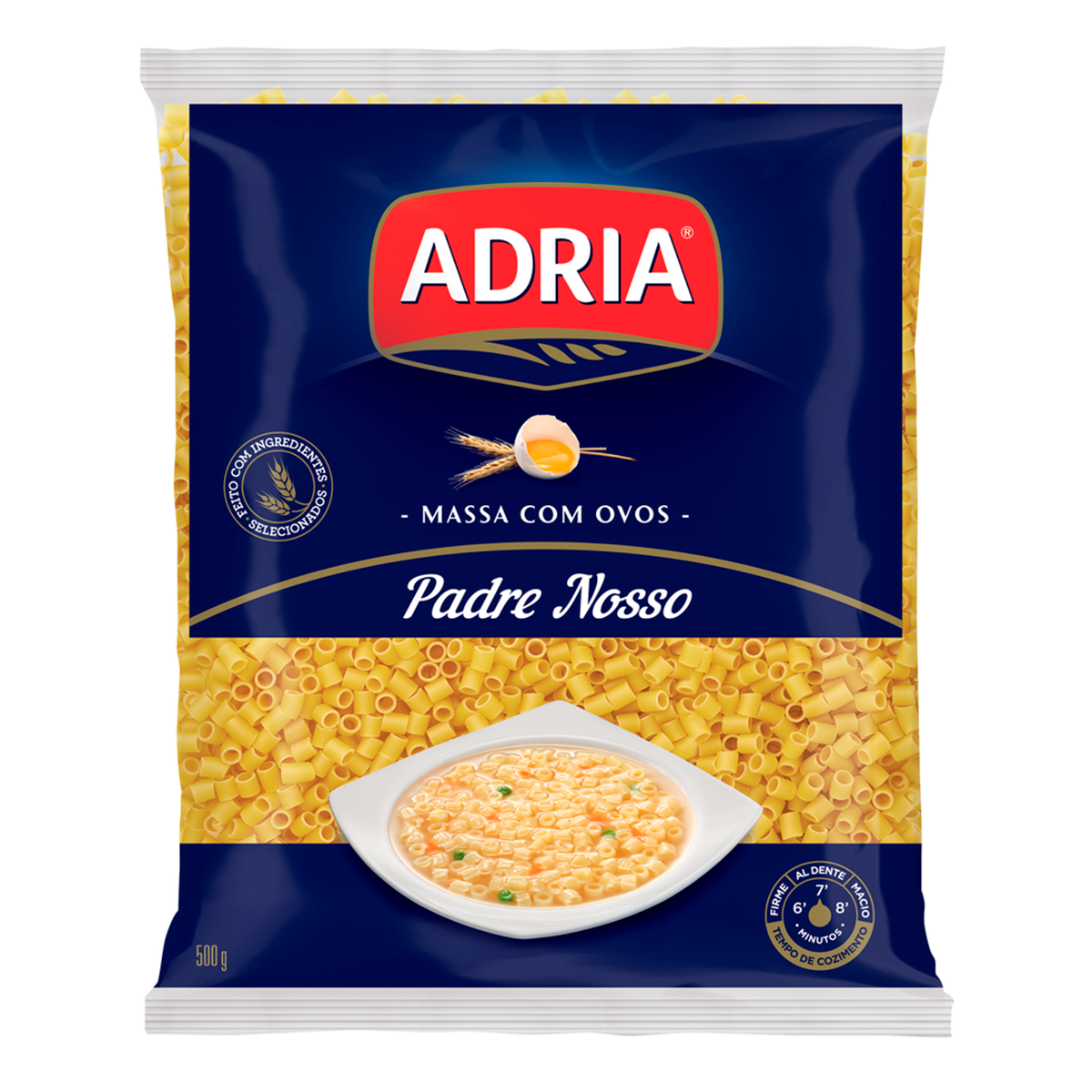 Macarr&atilde;o de S&ecirc;mola com Ovos Padre Nosso Adria Pacote 500g
