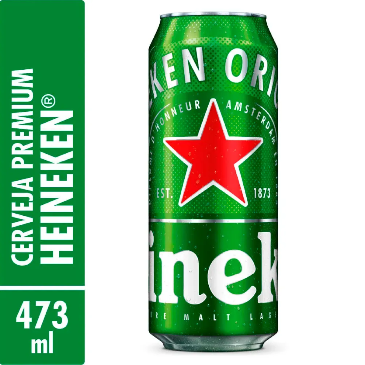 Cerveja Lager Puro Malte Heineken Lata 473ml