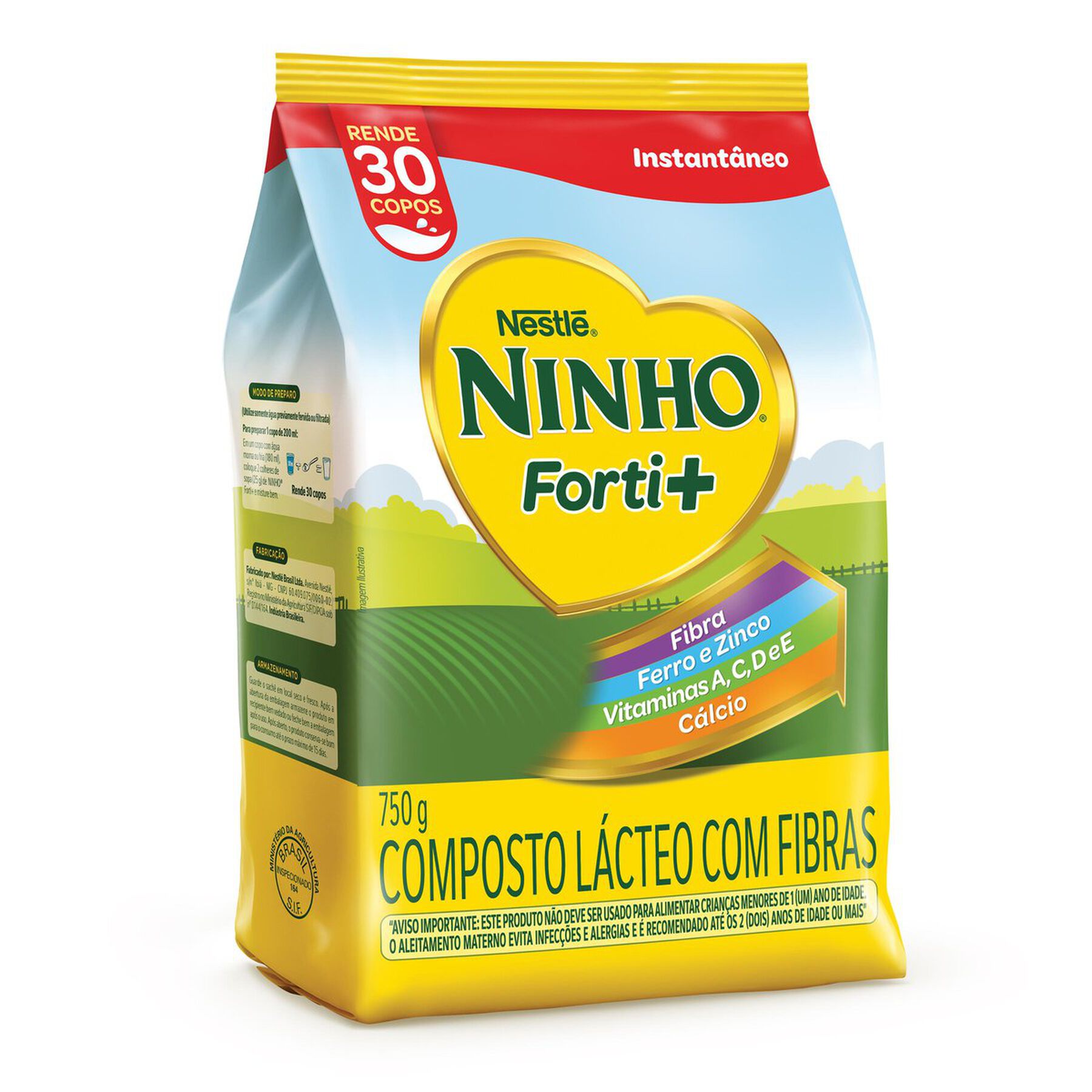Composto Lácteo Nestlé Ninho Forti+ Pacote 750g