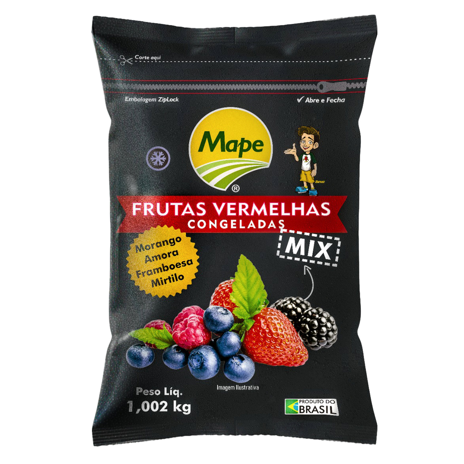 Frutas Vermelhas Congelada Mape Pacote 1,002kg