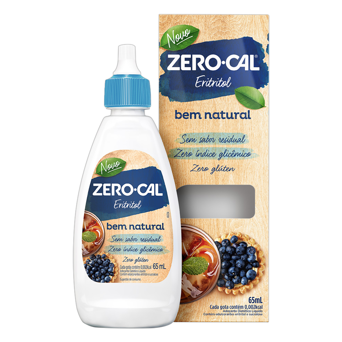 Ado&ccedil;ante L&iacute;quido Eritritol Zero Cal Caixa 65ml