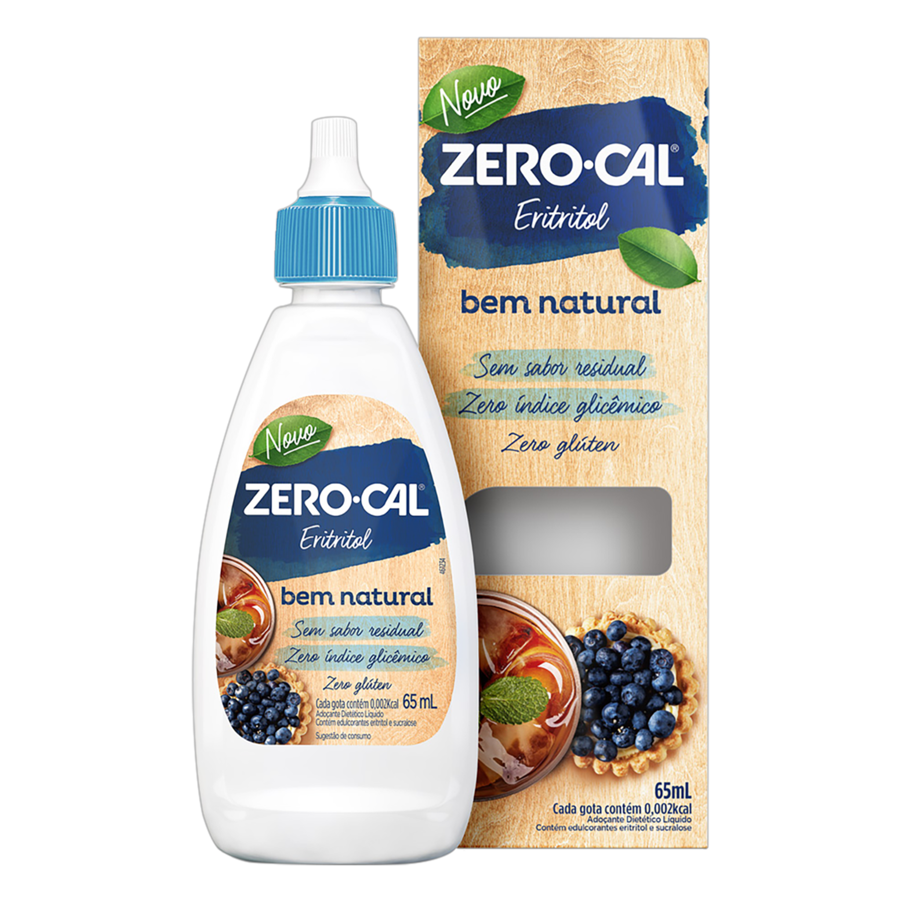 Adoçante Líquido Eritritol Zero Cal Caixa 65ml