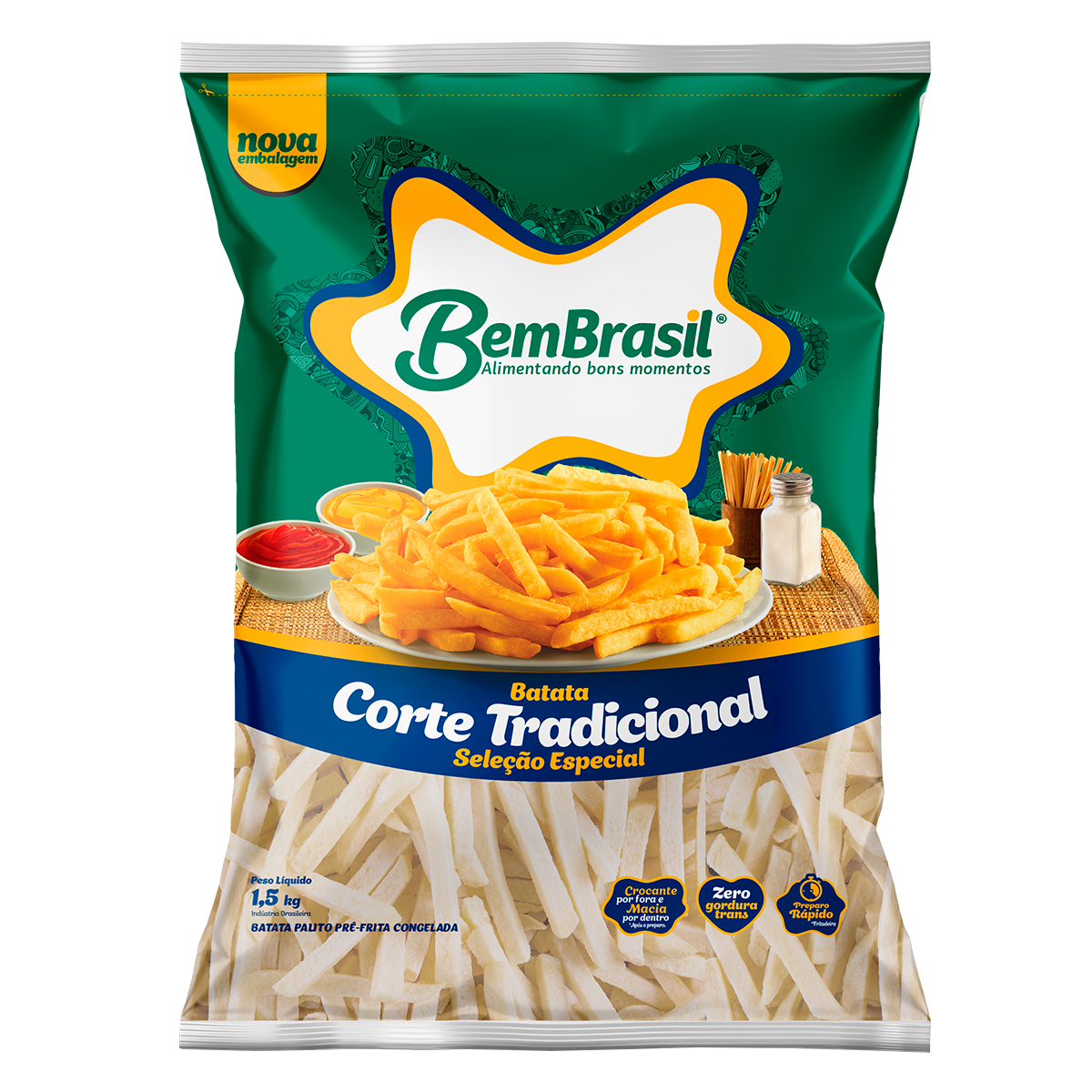 Batata Tradicional Bem Brasil Pacote 1,5kg