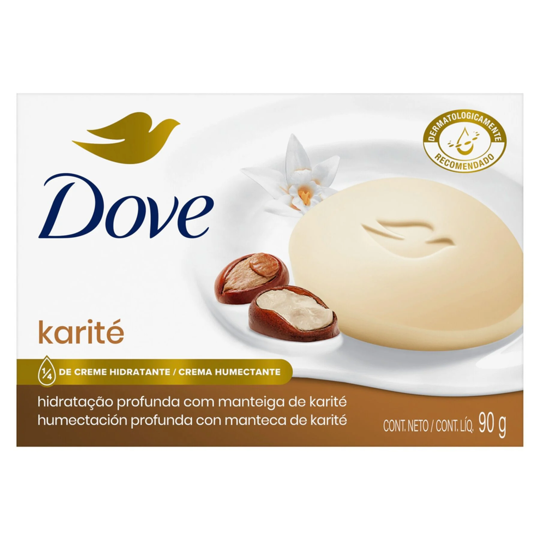 Sabonete Barra Hidratante Manteiga de Karit&eacute; Dove Caixa 90g