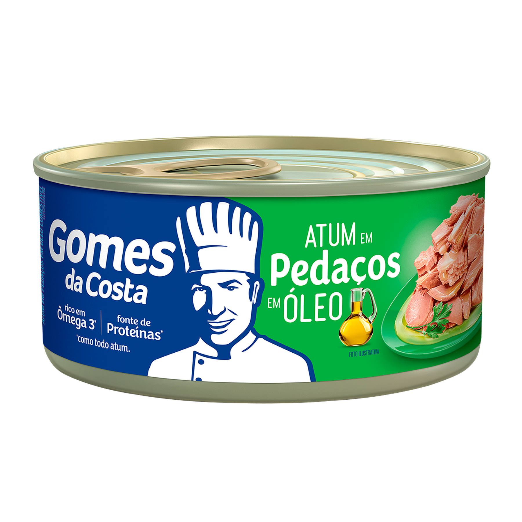 Atum em Peda&ccedil;os em &Oacute;leo Gomes da Costa Lata 170g