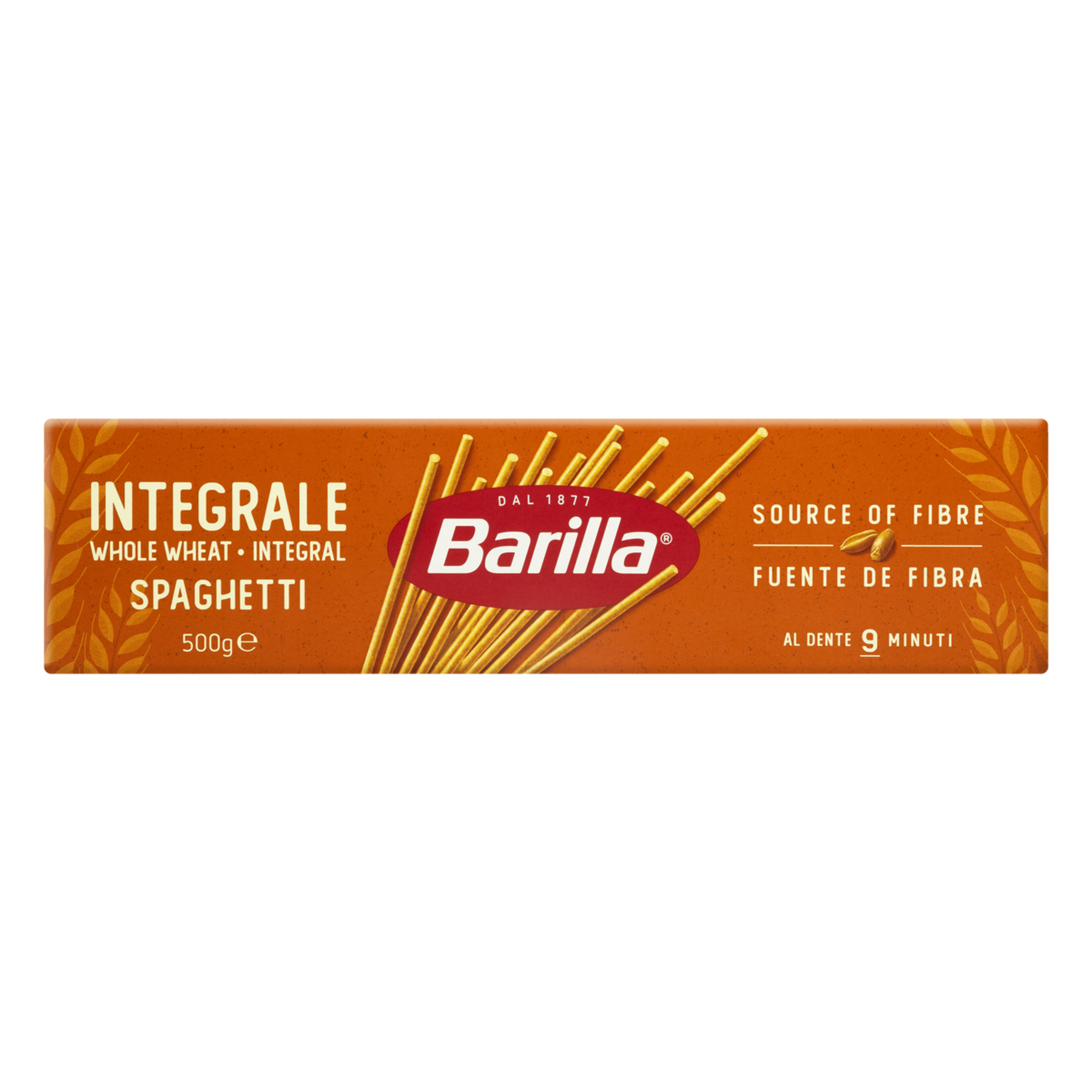 Macarr&atilde;o de S&ecirc;mola de Trigo Duro Integral Spaghetti Barilla Caixa 500g&nbsp;
