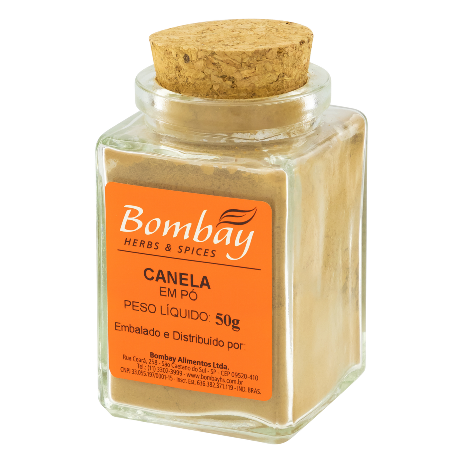 Canela em P&oacute; Bombay Vidro 50g