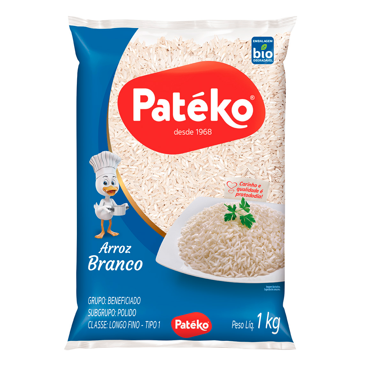 Arroz Branco Pat&eacute;ko Pacote 1kg