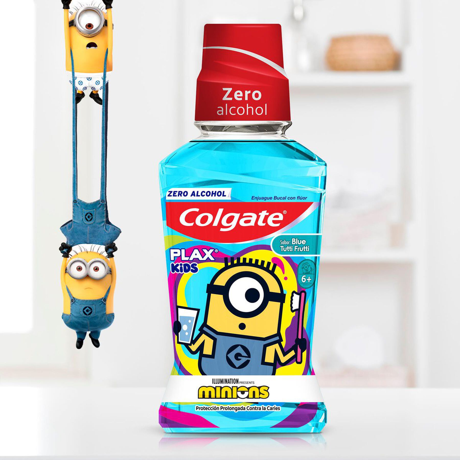 Enxaguante Bucal Zero &Aacute;lcool Tutti Frutti Minions Plax Kids Colgate Frasco 250ml&nbsp;&nbsp;