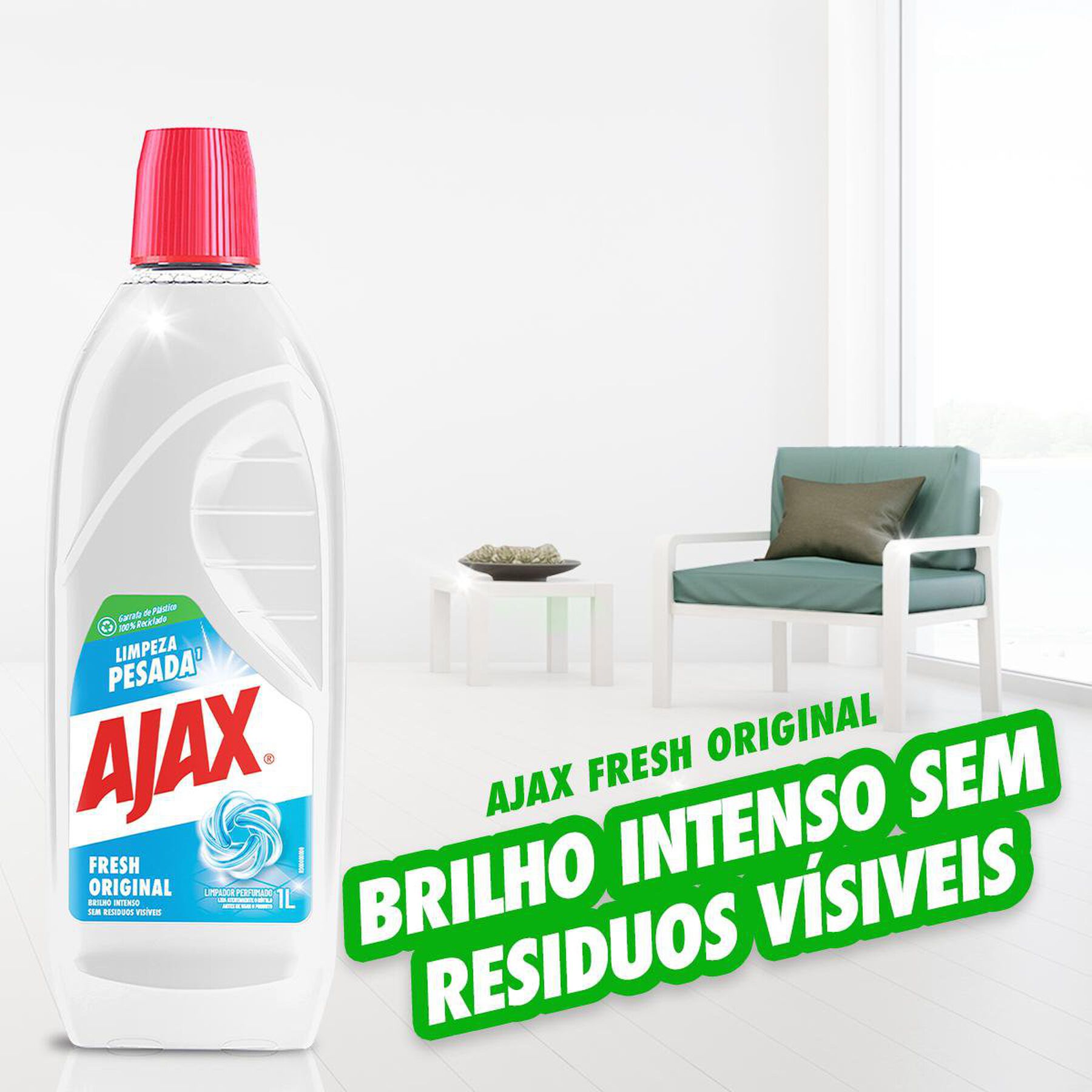 Limpador Uso Geral Fresh Original Ajax Frasco 800ml - Embalagem 20% de Desconto