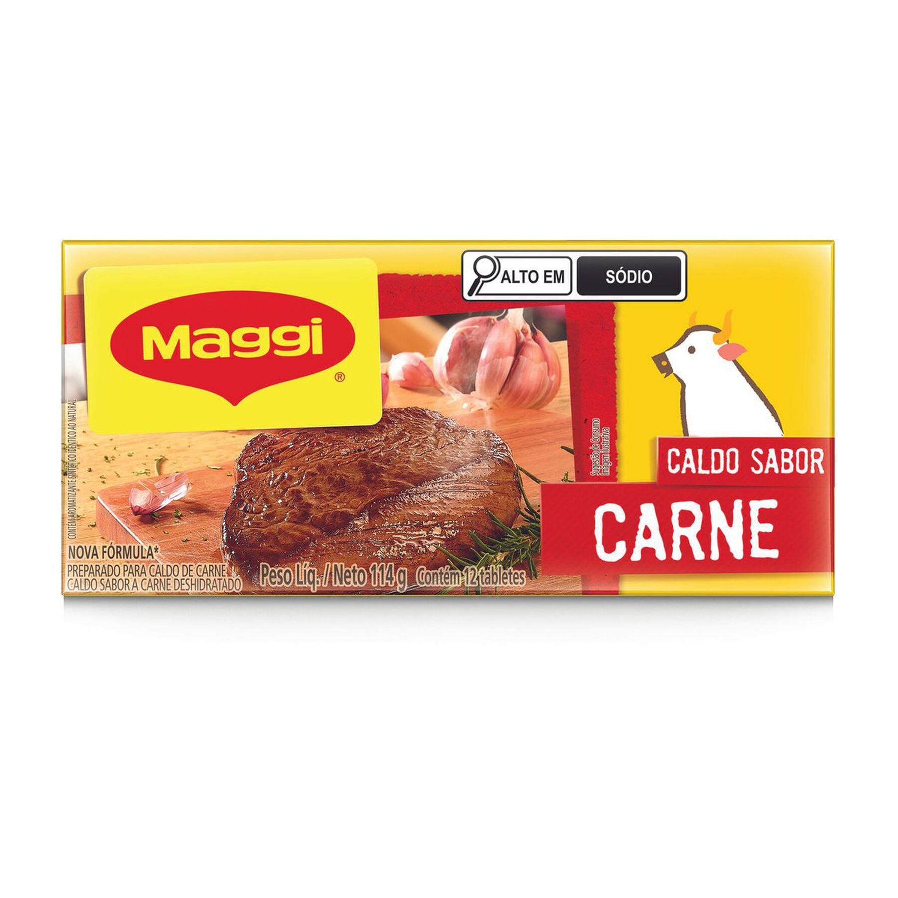 Caldo Tablete Carne Maggi Caixa 114g C/12 Unidades&nbsp;
