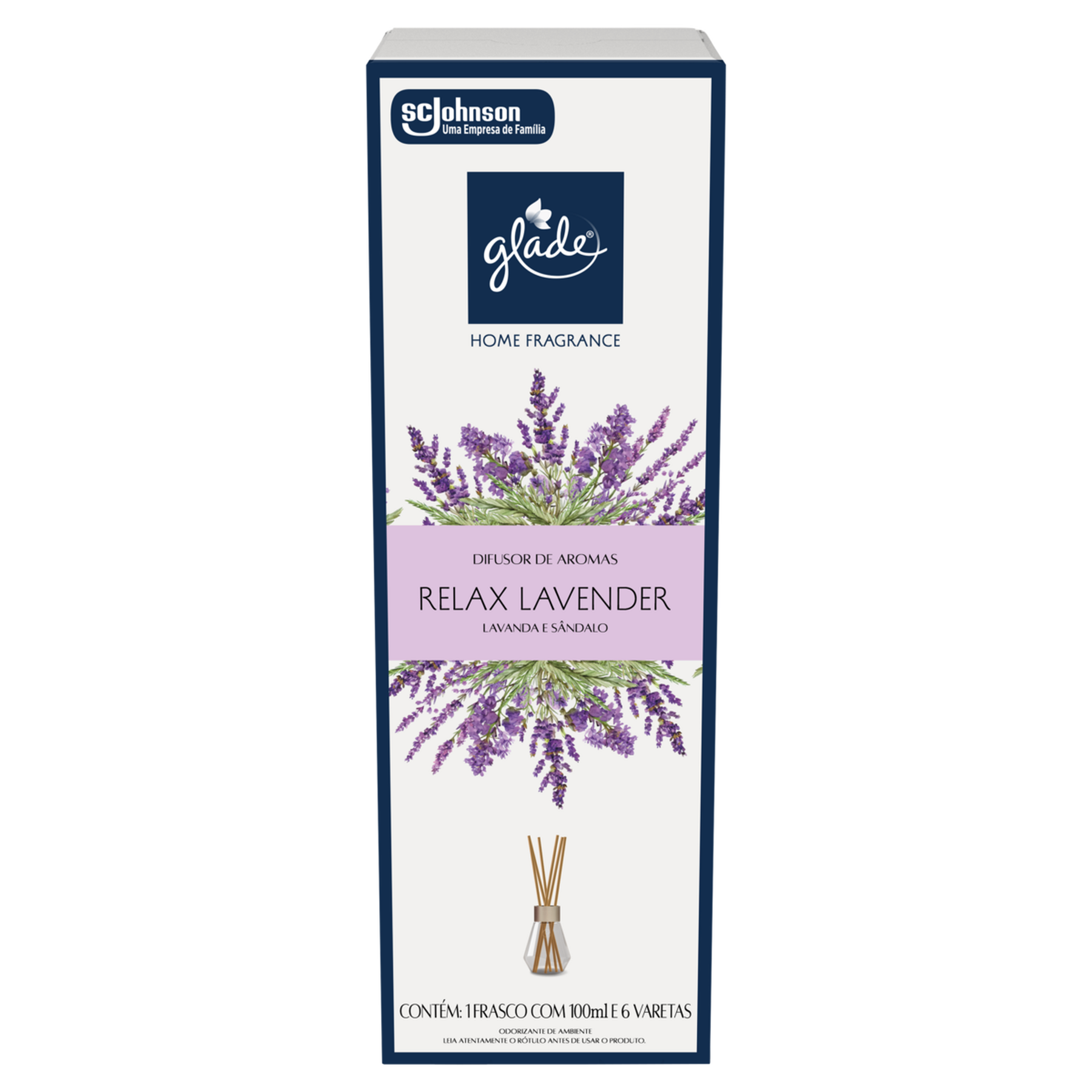 Difusor de Aromas Relax Lavender Glade Home Fragrance Caixa 100ml