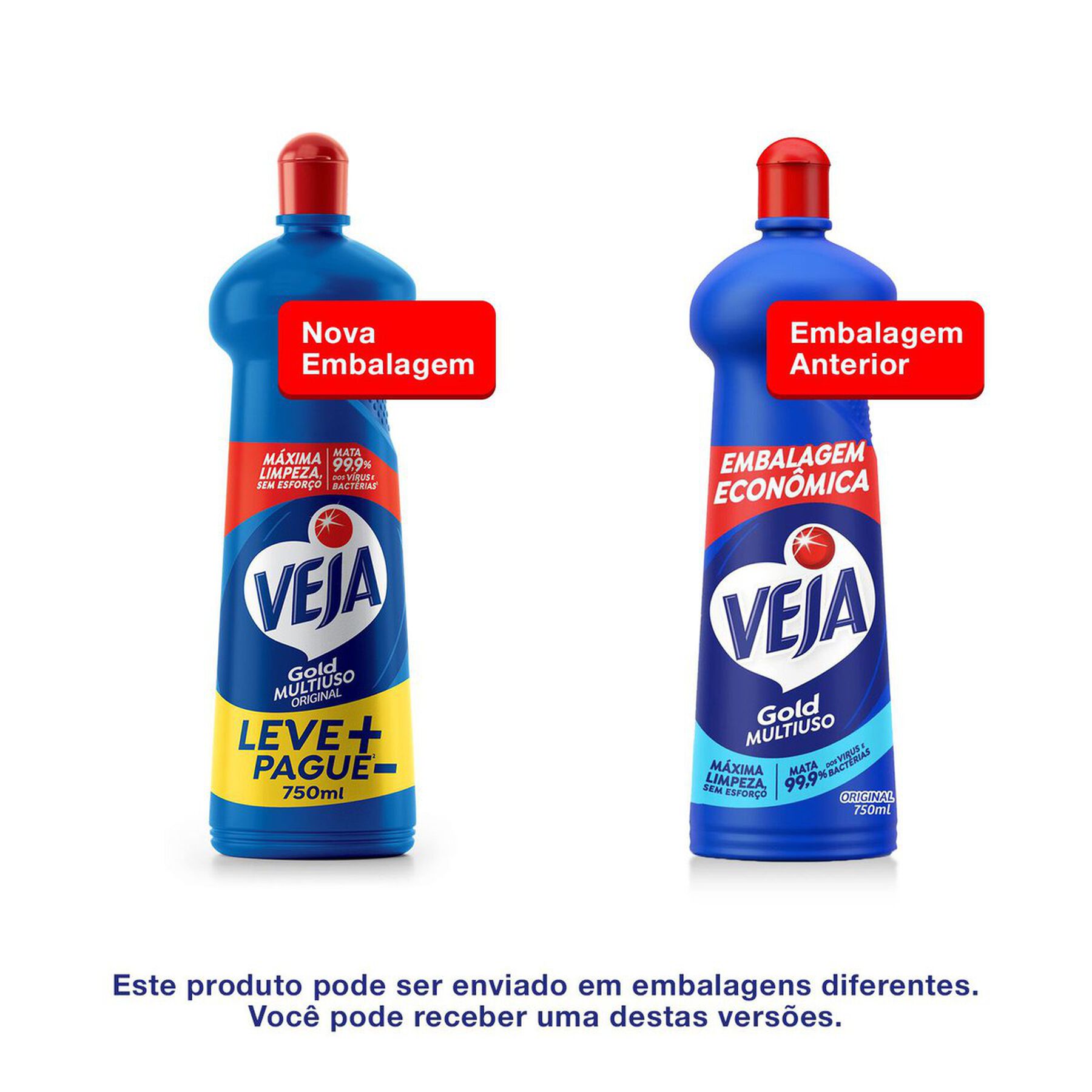 Limpador Multiuso Original Veja Gold Squeeze 750ml Embalagem Econômica
