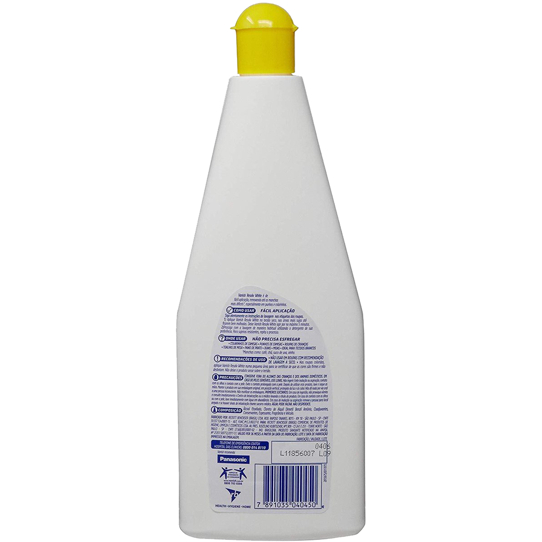 Tira-Manchas Líquido Roupas Brancas Pré-Lavagem Vanish Resolv Squeeze 450ml