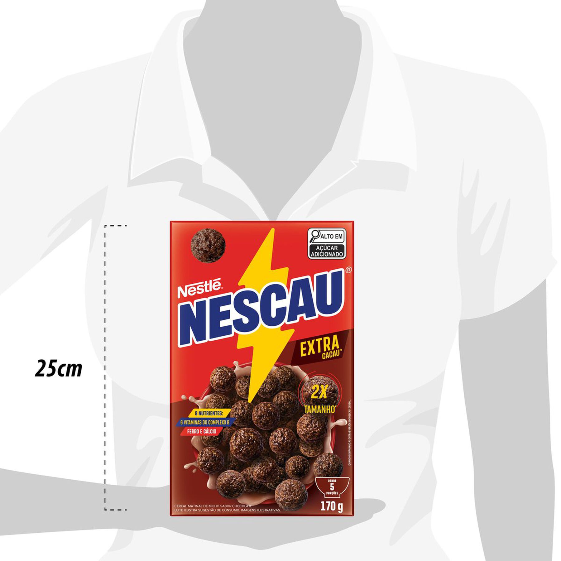 Cereal Matinal Extra Cacau Nescau Nestl&eacute; Caixa 170g&nbsp;