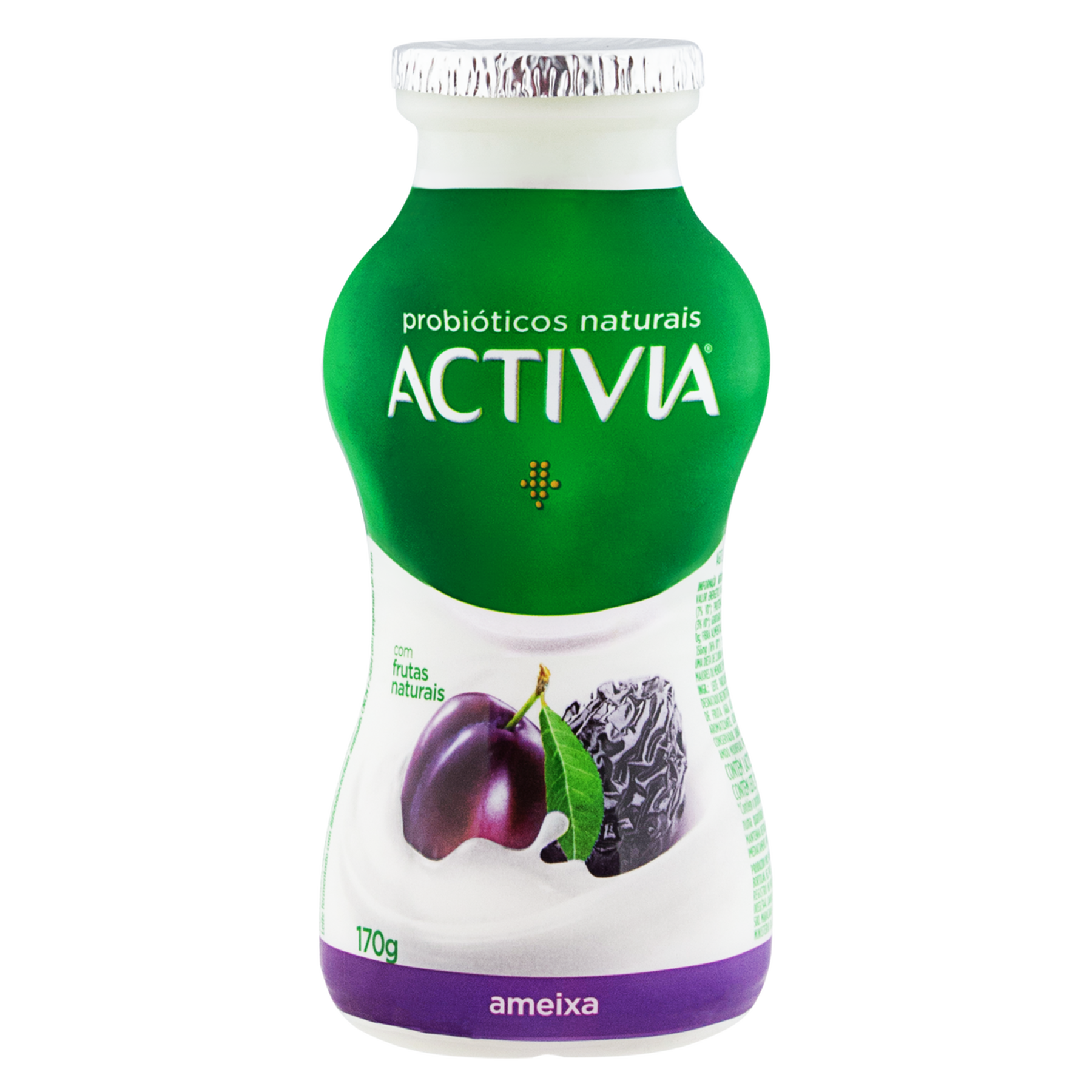 Leite Fermentado Parcialmente Desnatado Ameixa Activia Frasco 170g