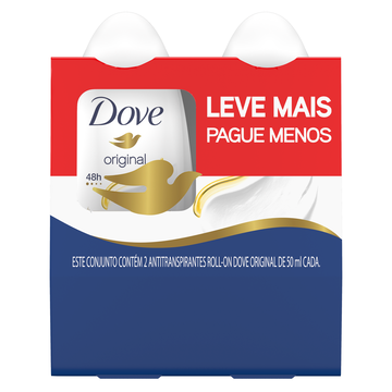 Pack Desodorante Rollon Original Dove Frasco 2 Unidades 50ml