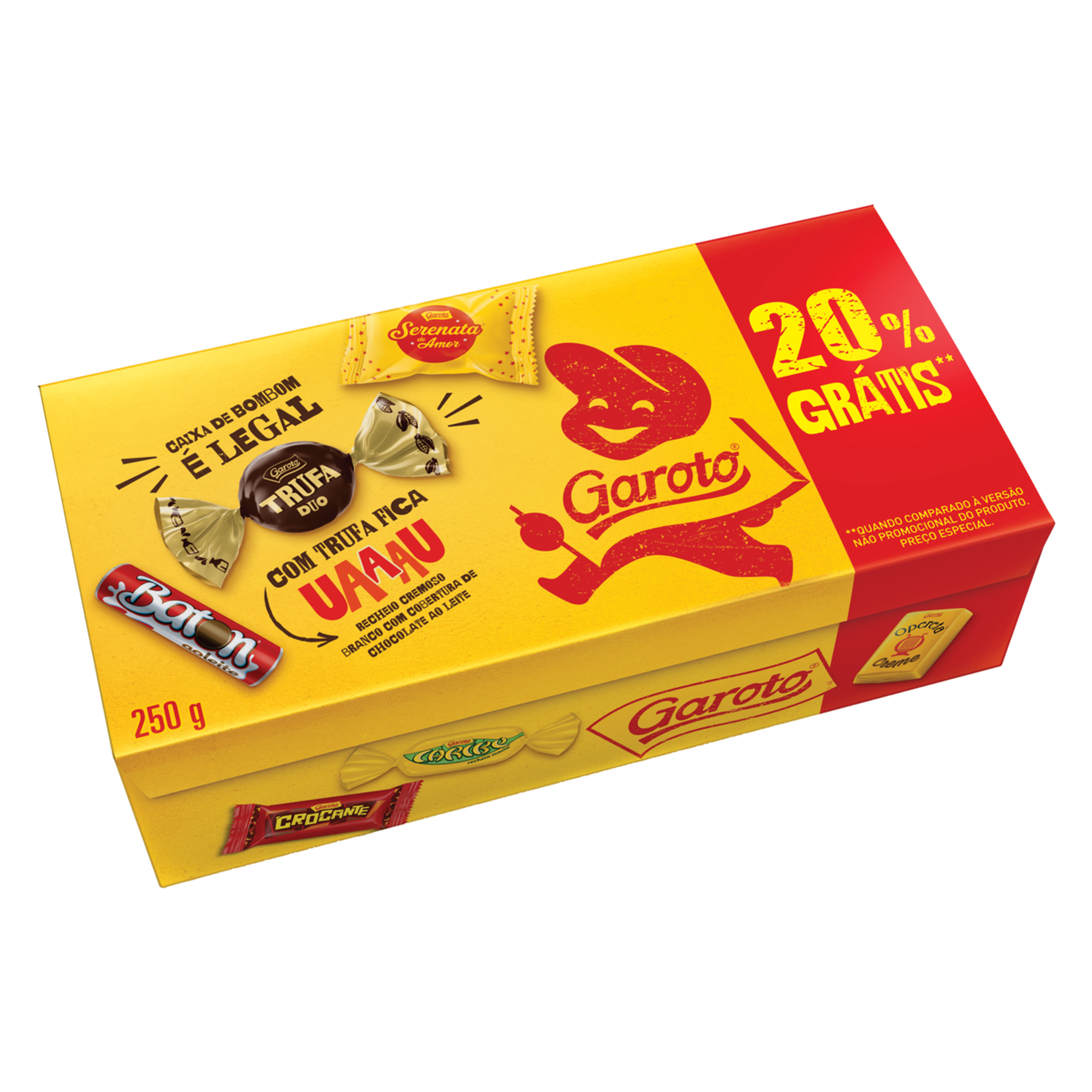 Bombom Sortido Garoto Caixa 250g - Embalagem Grátis 20%