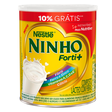 Composto Lácteo Ninho Forti+ Nestlé Lata 380g - Embalagem 10% Grátis