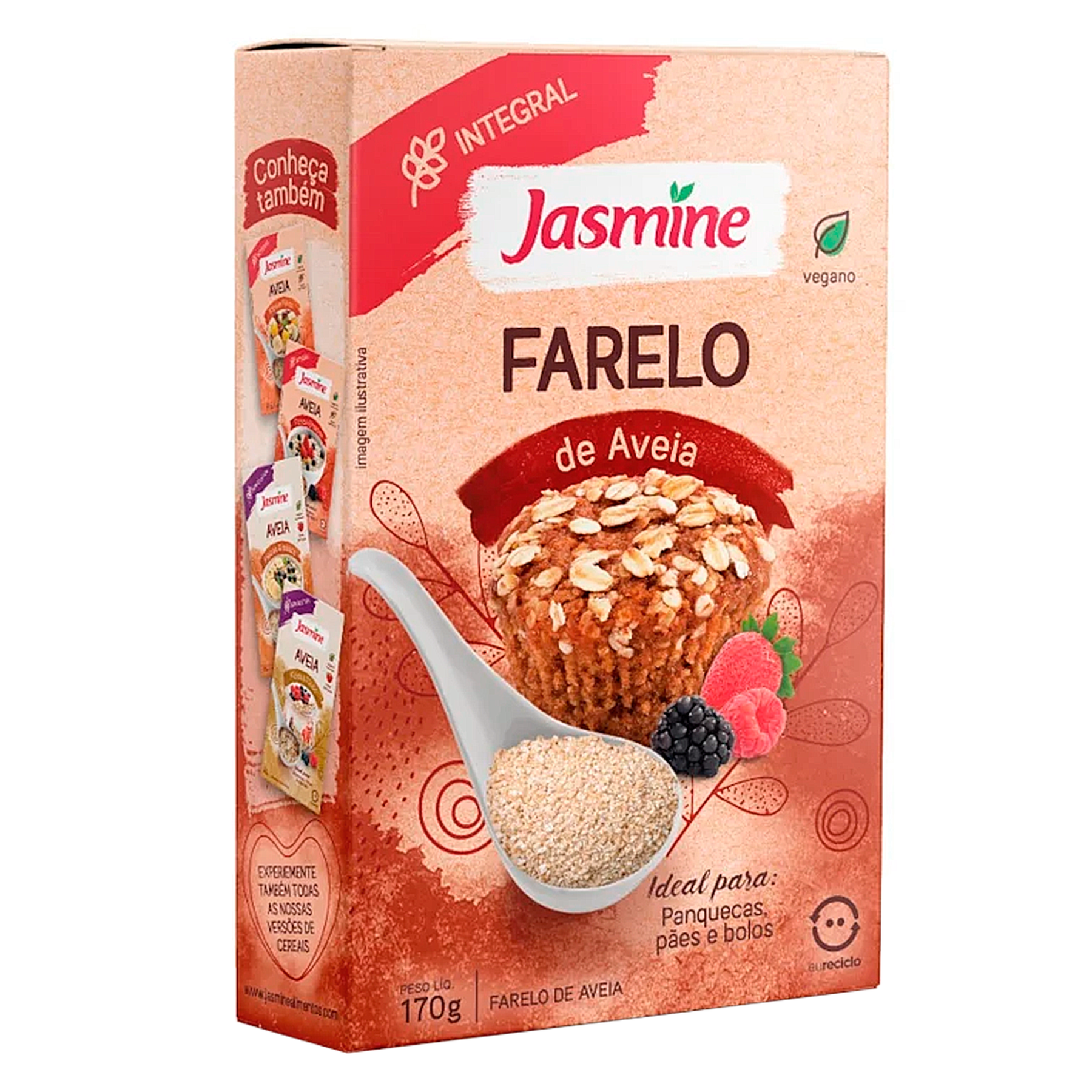 Farelo de Aveia Integral Jasmine Caixa 170g