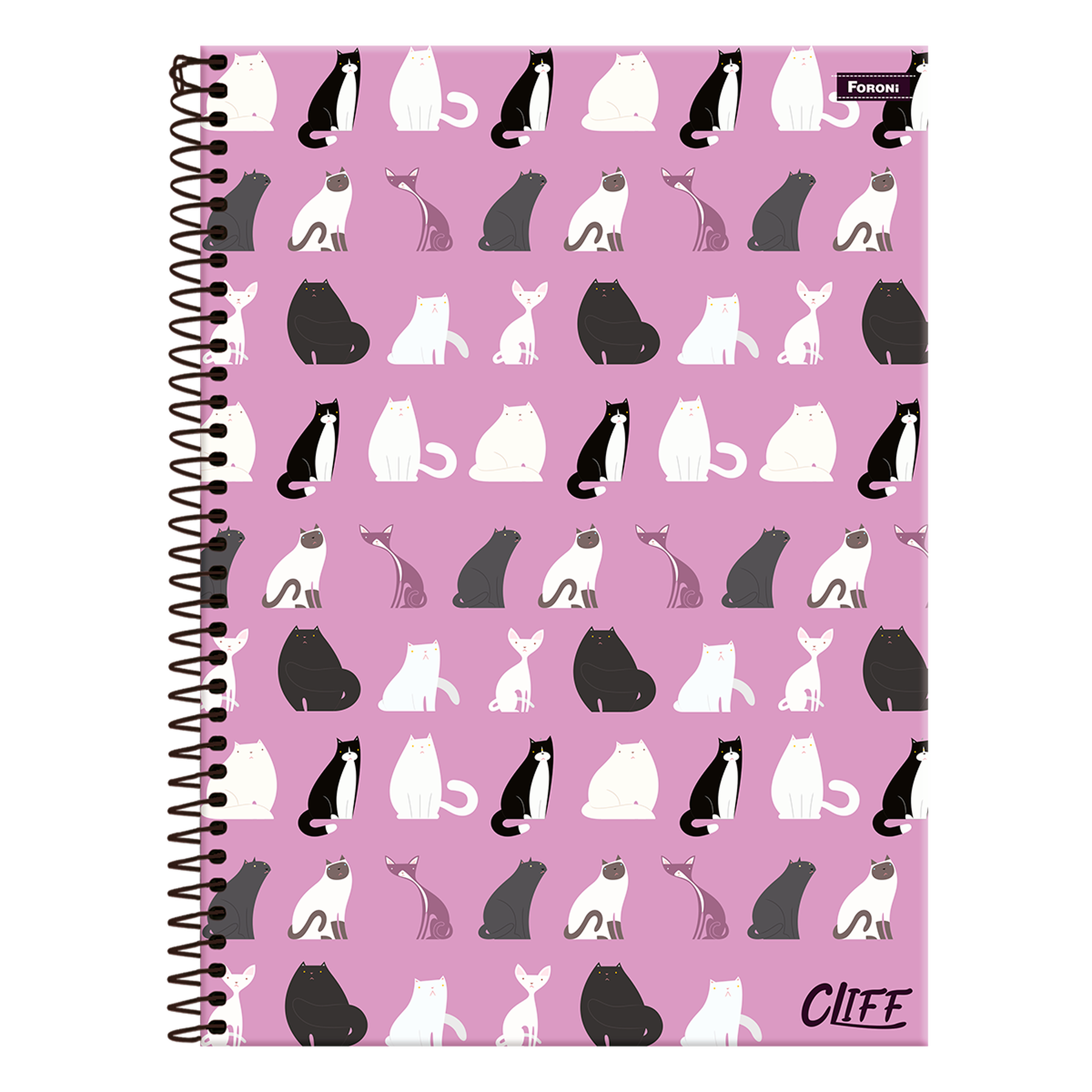 Caderno Universit&aacute;rio Capa Dura Cliff Feminino Foroni C/80 Folhas