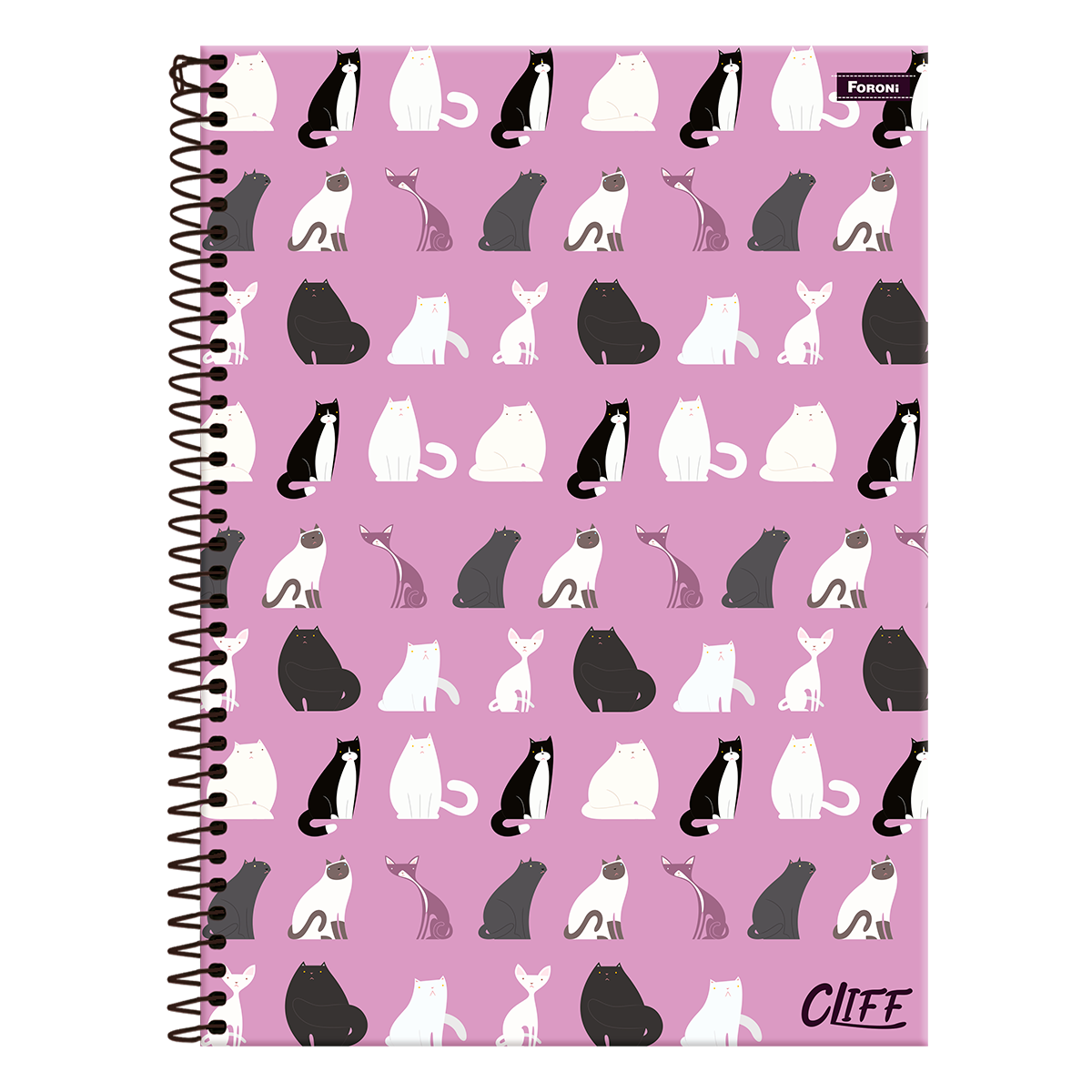 Caderno Universit&aacute;rio Capa Dura Cliff Feminino Foroni C/160 Folhas