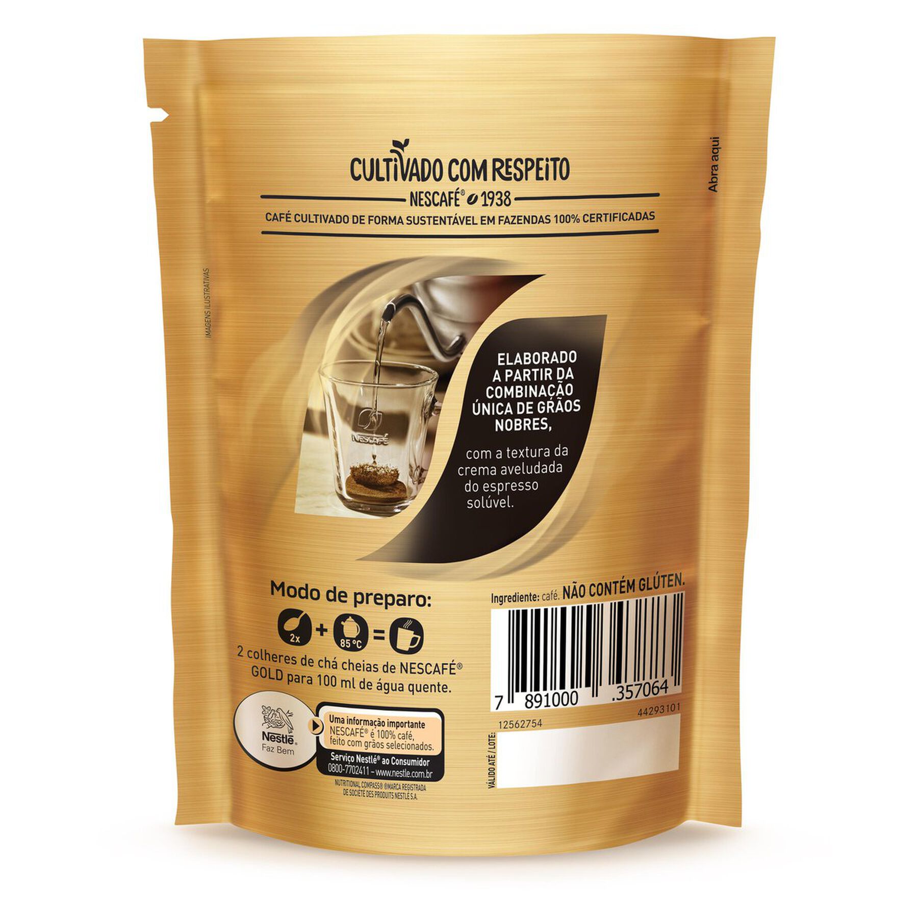 Caf&eacute; Sol&uacute;vel em P&oacute; Espresso Intenso Nescaf&eacute; Gold Sach&ecirc; 40g&nbsp;