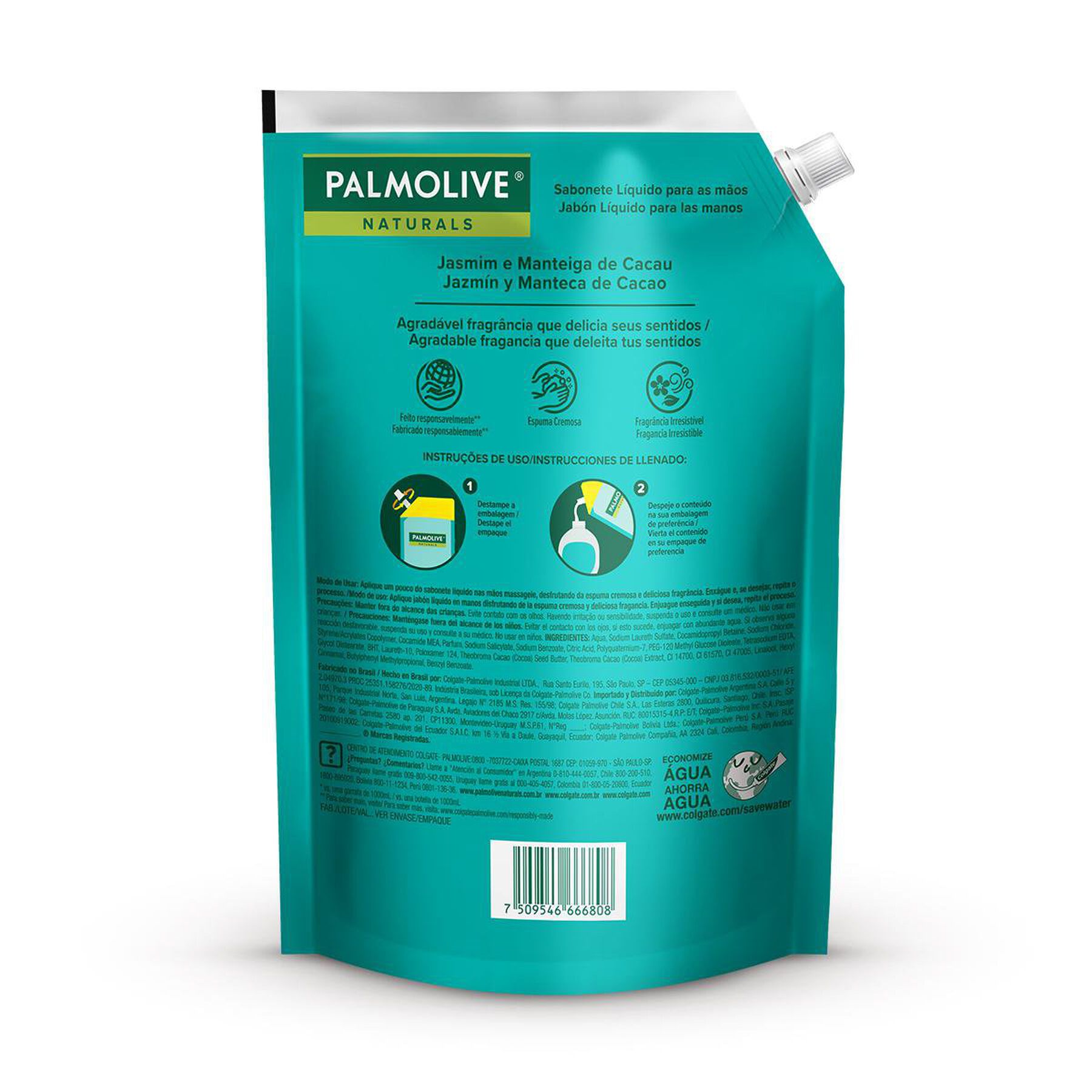 Sabonete L&iacute;quido para as M&atilde;os Suavidade Delicada Palmolive Naturals Sach&ecirc; 900ml Refil - Embalagem Refil Super Econ&ocirc;mico