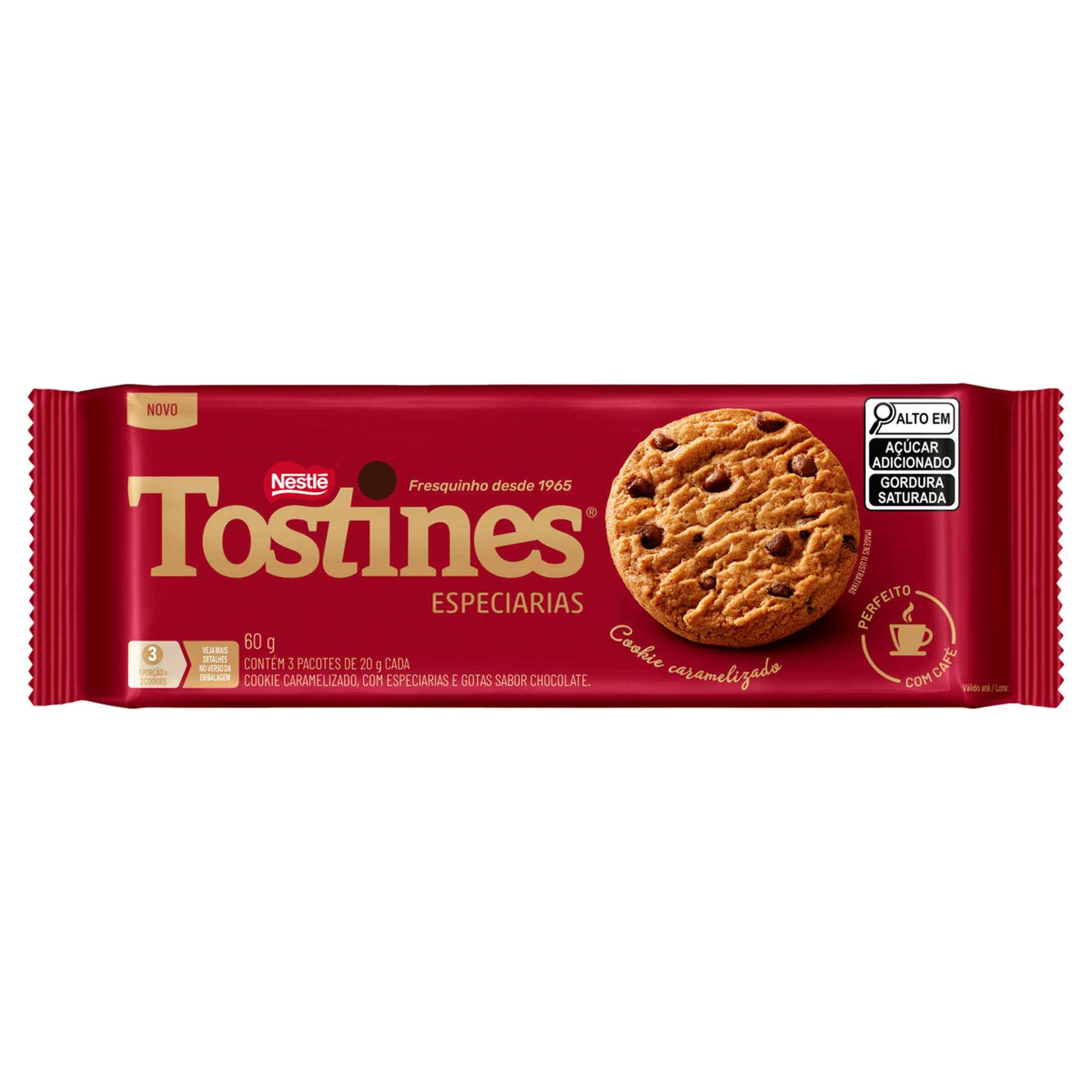 Biscoito Tostines Especiarias Nestl&eacute; Pacote 60g