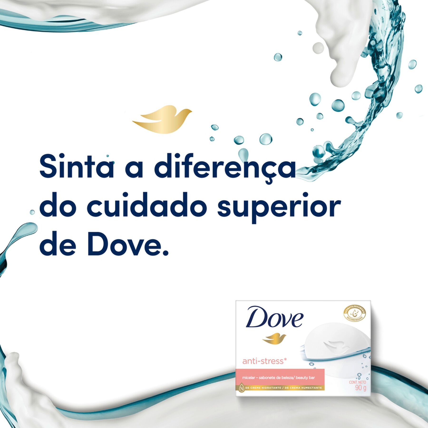 Sabonete em Barra Anti-Stress Micelar Dove Caixa 90g