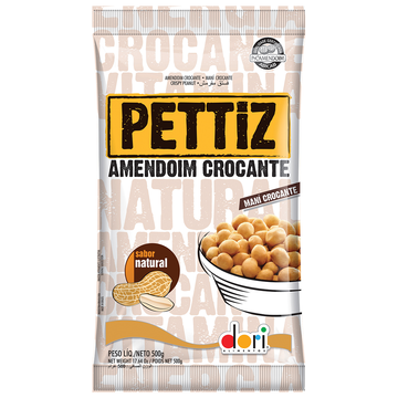Amendoim Crocante Natural Pettiz Dori Pacote 500g 