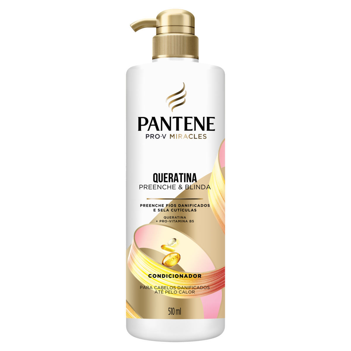 Condicionador Queratina Preenche e Blinda Pantene Frasco 510ml Pump