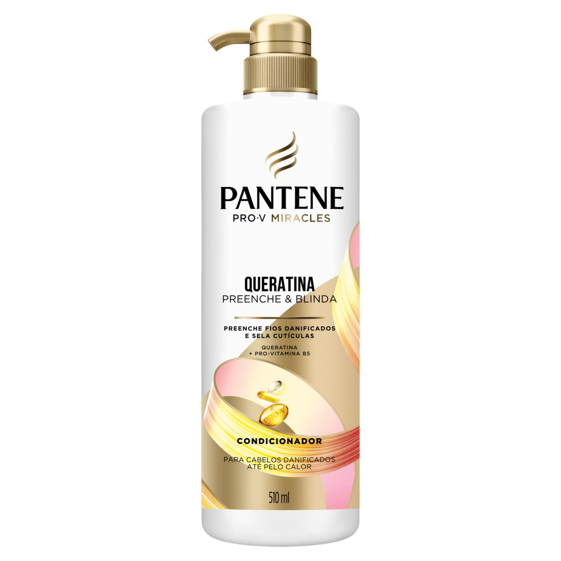 Condicionador Queratina Preenche e Blinda Pantene Frasco 510ml Pump