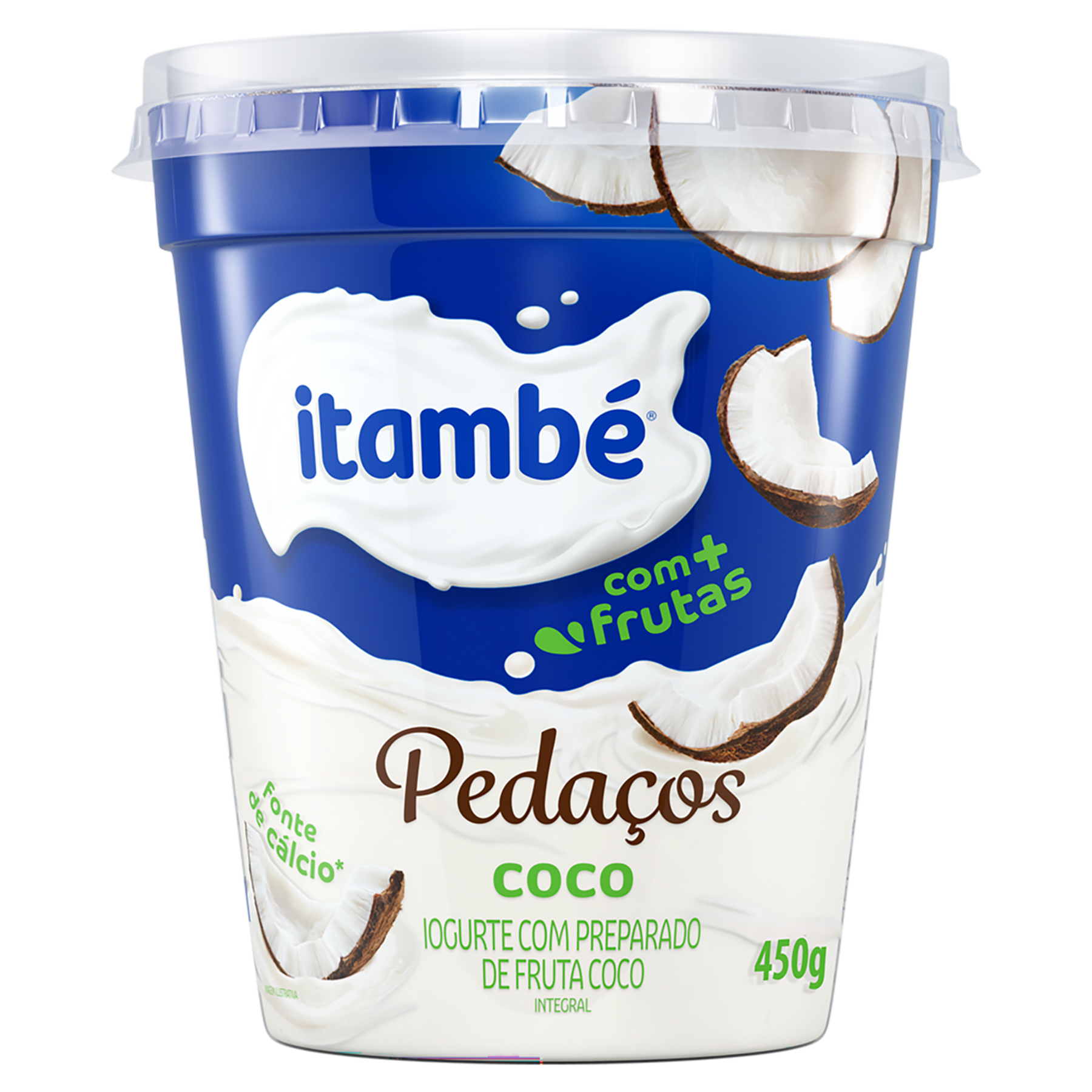 Iogurte Integral Peda&ccedil;os Coco Itamb&eacute; Pote 450g