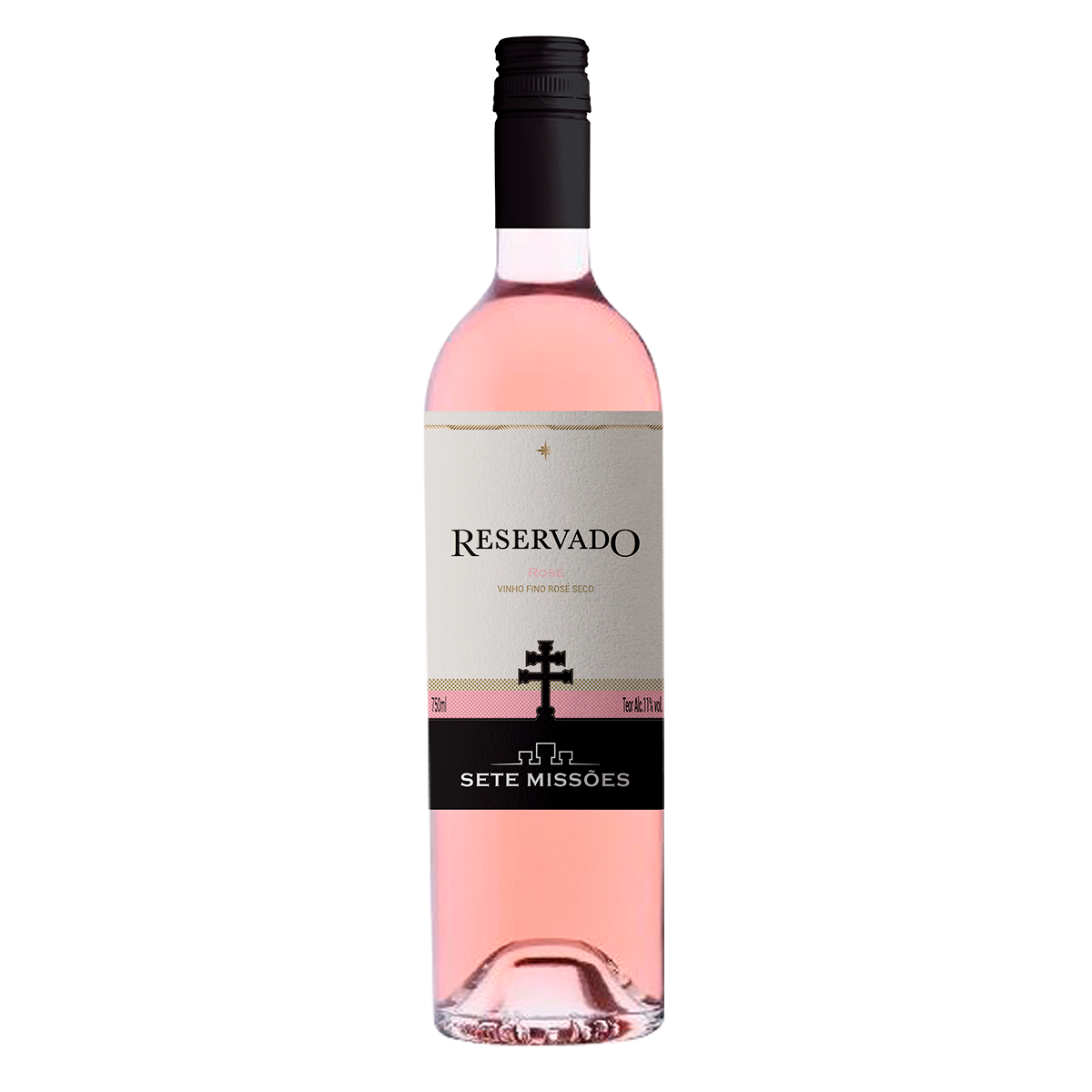 Vinho Ros&eacute; Seco Reservado Sete Miss&otilde;es Garrafa 750ml