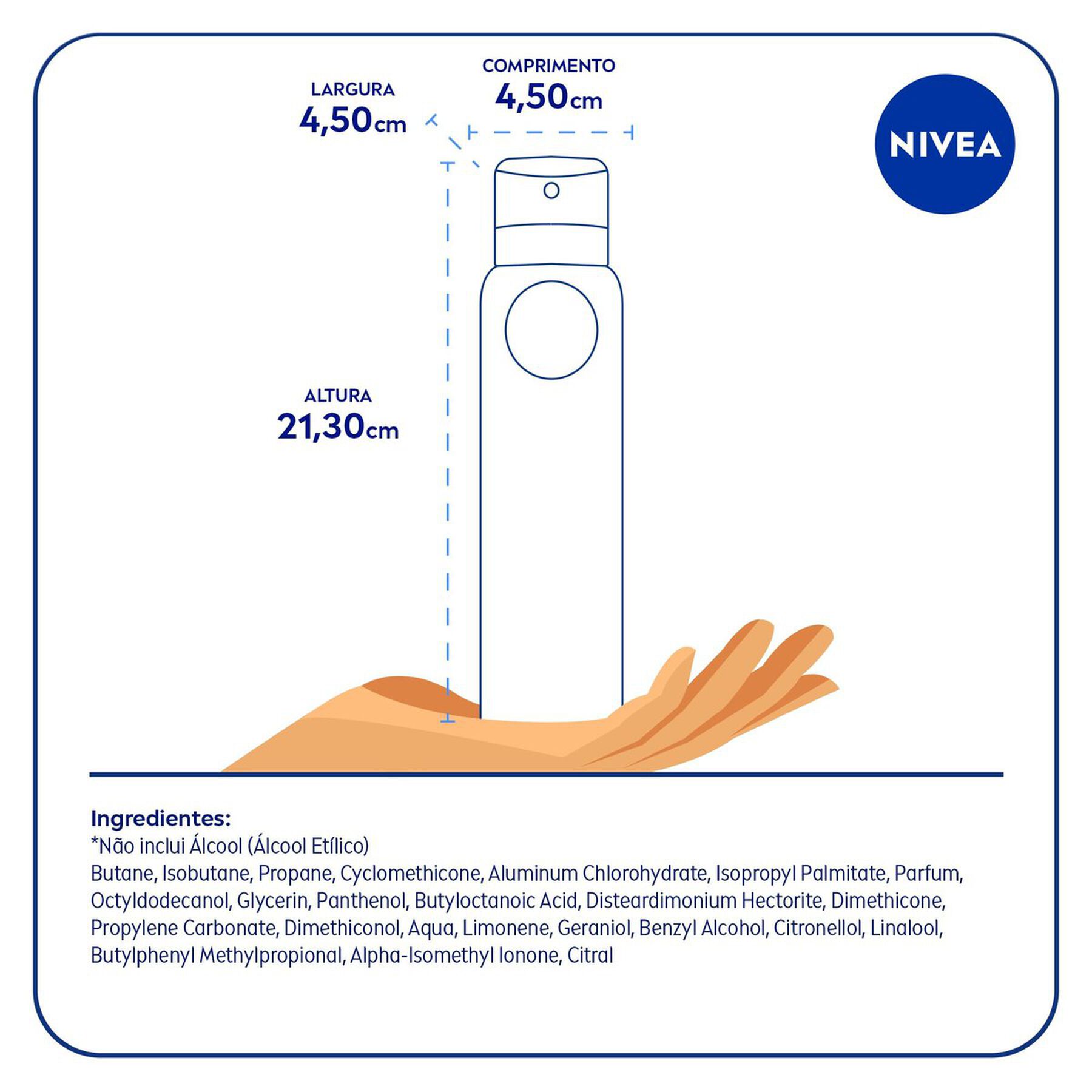 Desodorante Aerossol Protect e Care Nivea 200ml - Embalagem Econômica