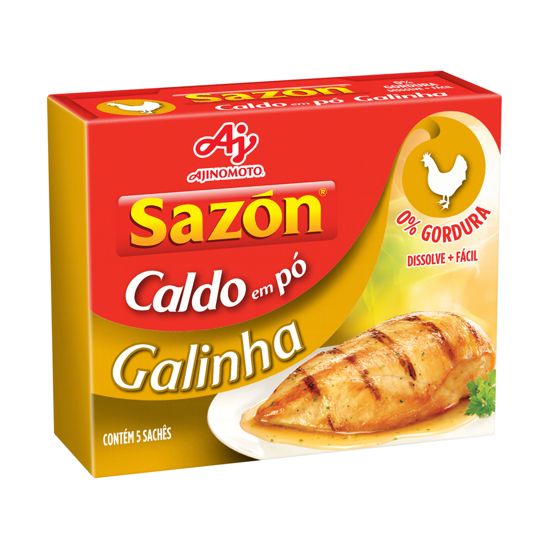 Caldo em Pó Galinha Sazón Caixa 32,5g C/5 Unidades